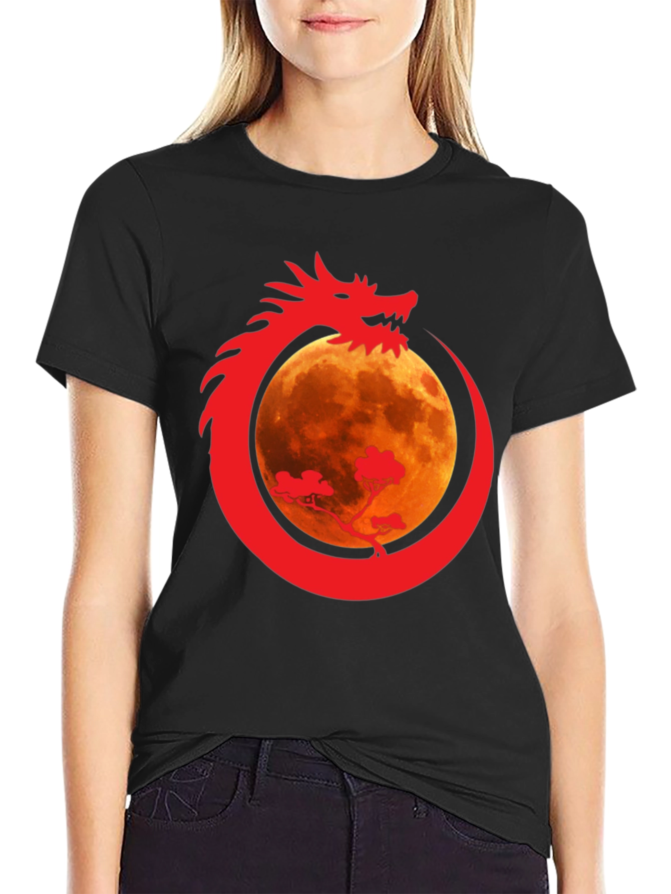 Dragon Moon Graphic T-Shirt - Unique Design