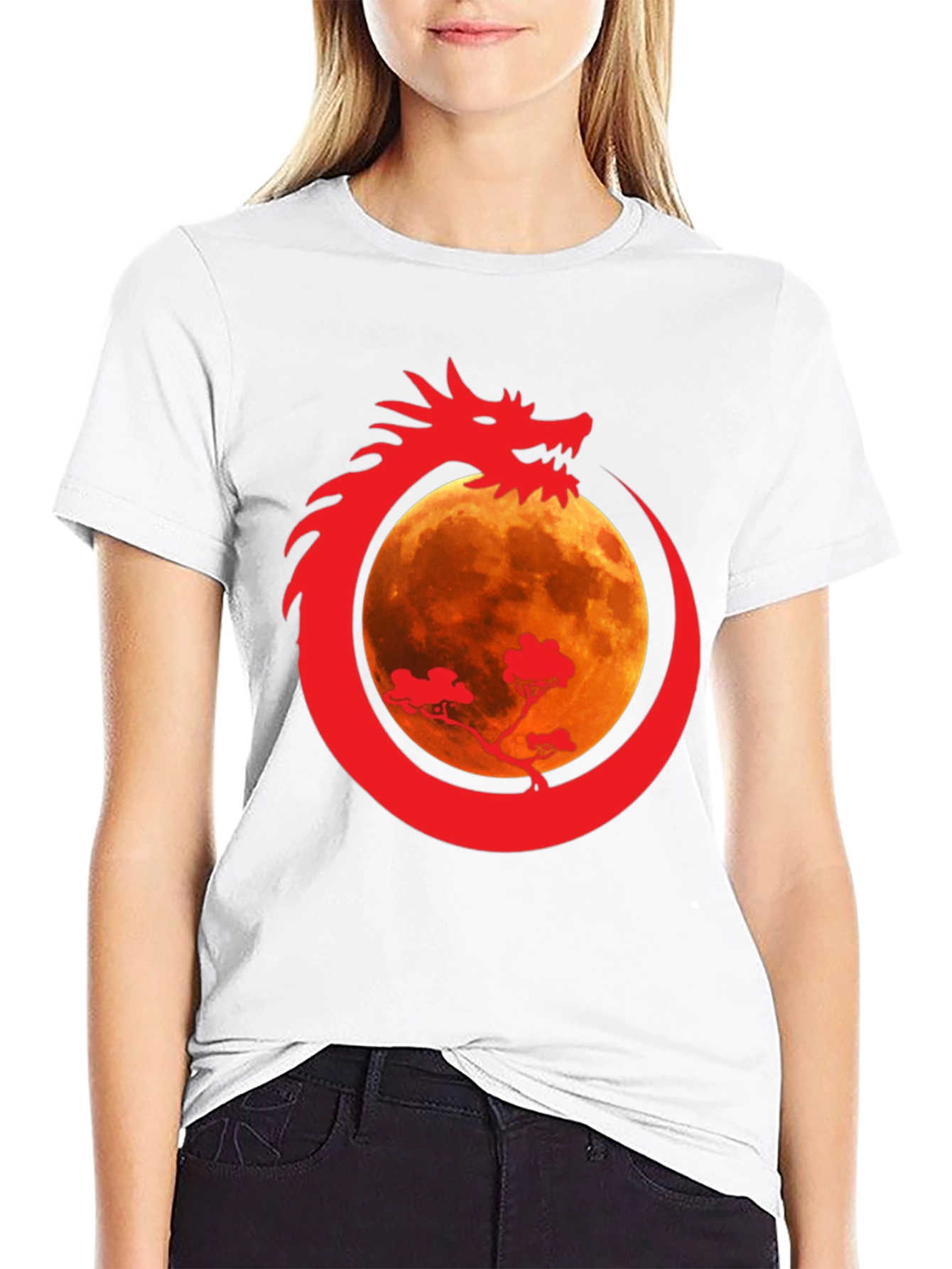 Dragon Moon Graphic T-Shirt - Unique Design