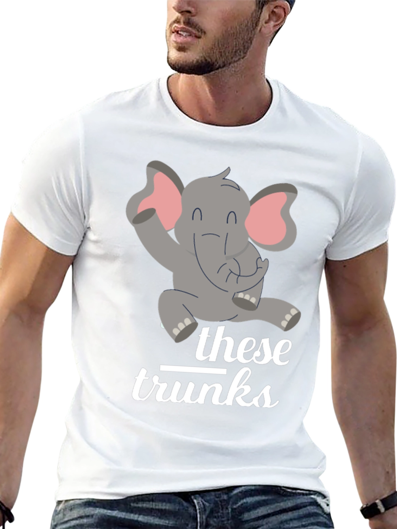 Funny Elephant These Trunks Graphic Tee