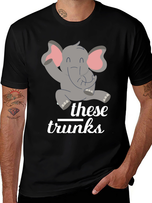 Funny Elephant These Trunks Graphic Tee