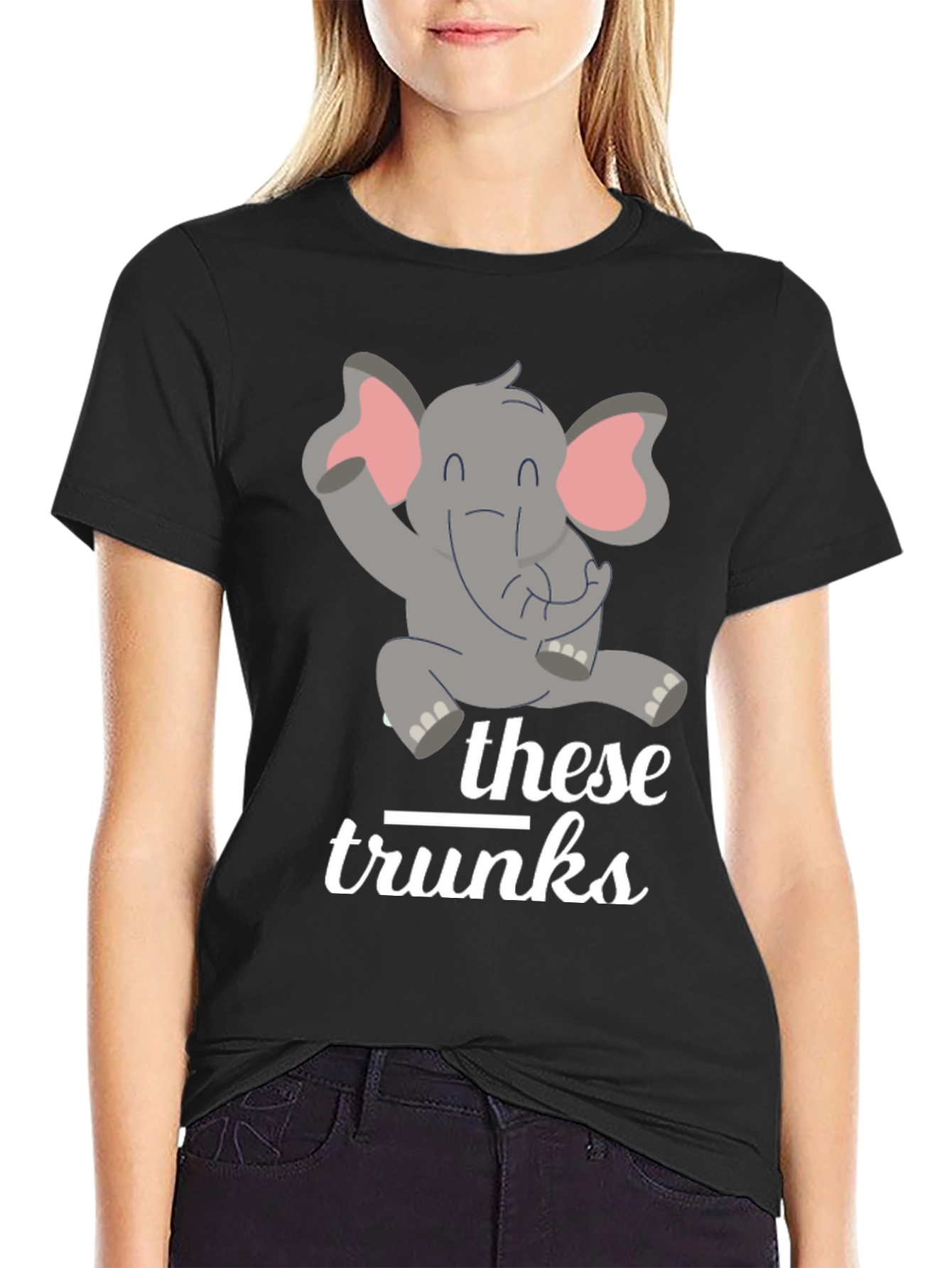 Funny Elephant These Trunks Graphic Tee