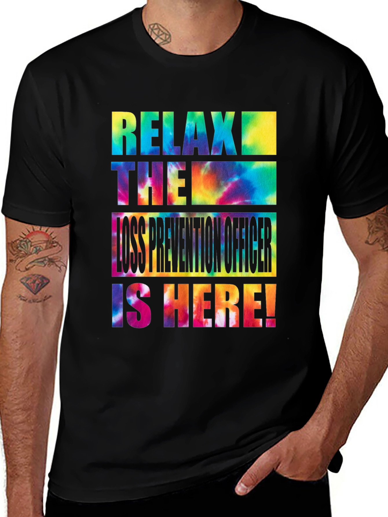 Relax Loss Prevention Officer Tie-Dye T-Shirt