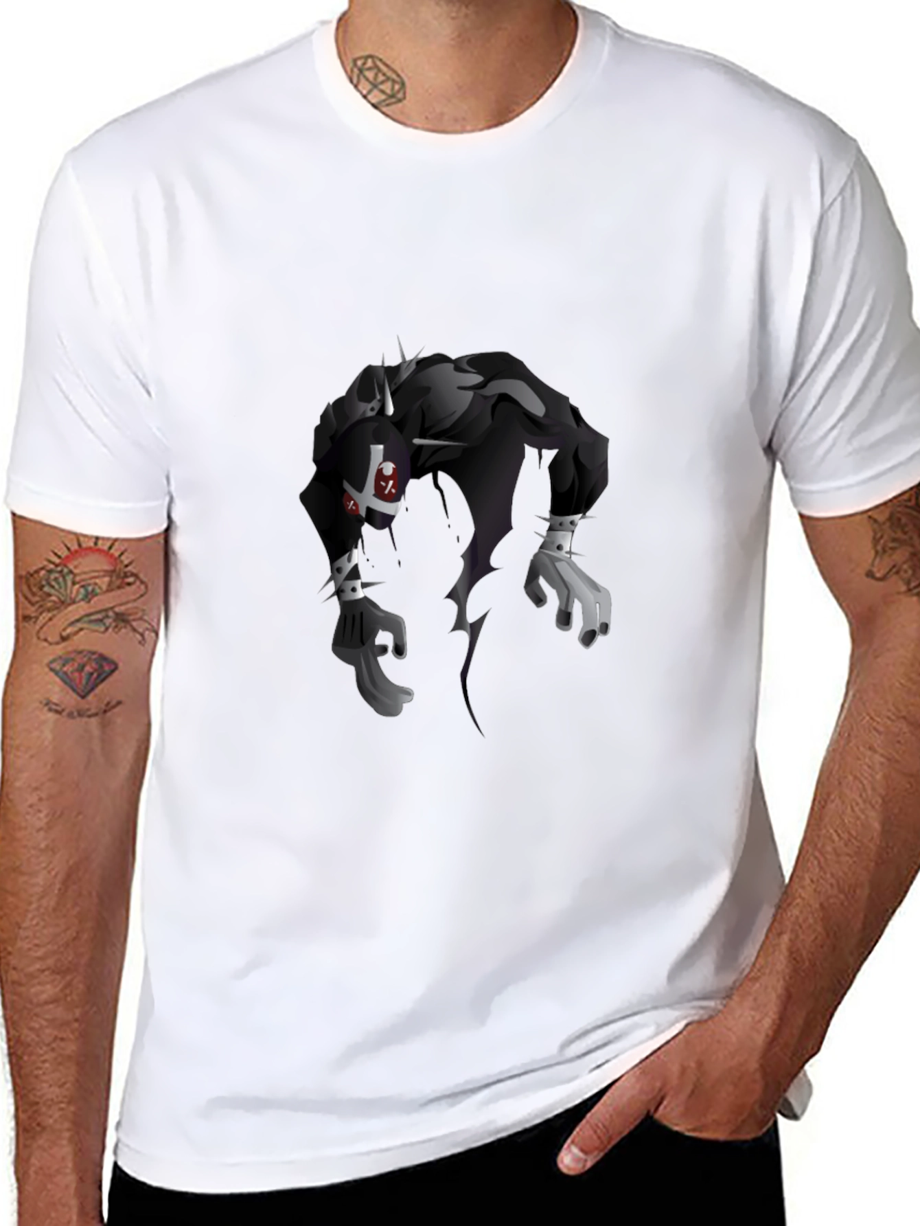 Cool Graphic Tee - Spiked Monster Design