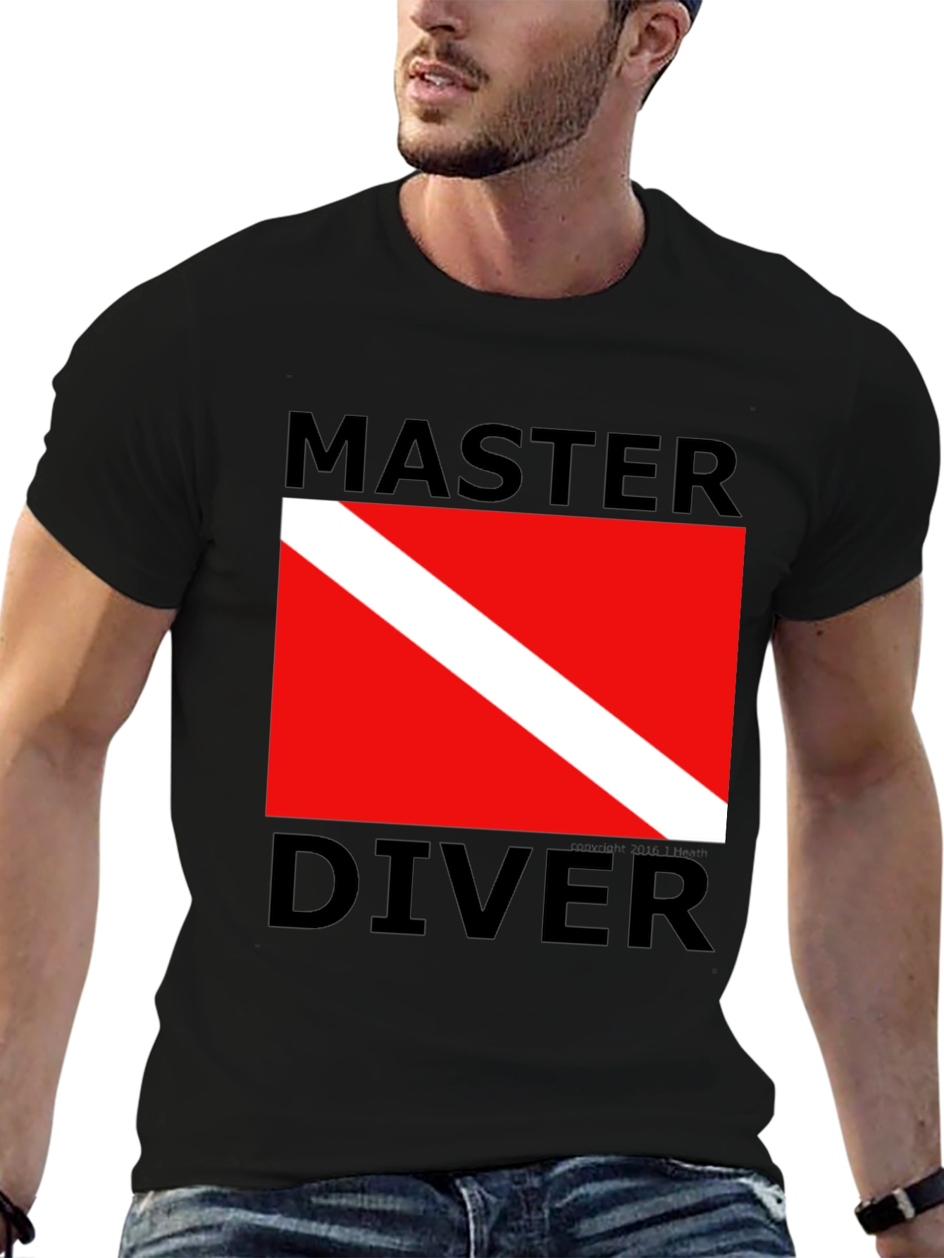 Master Diver T-Shirt - Scuba Diving Flag Design