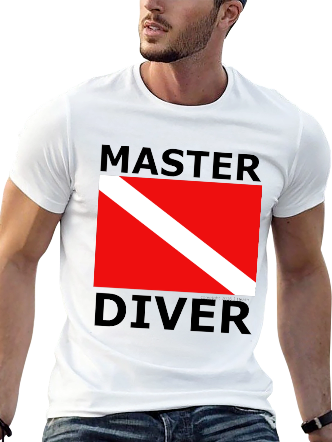 Master Diver T-Shirt - Scuba Diving Flag Design