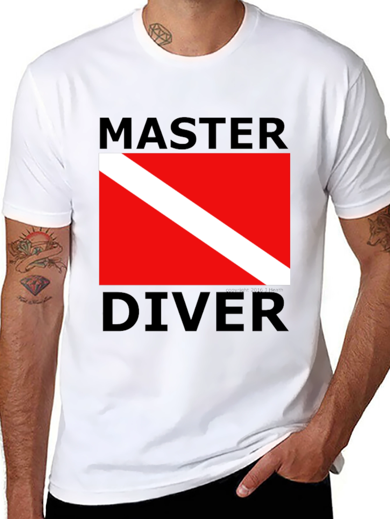 Master Diver T-Shirt - Scuba Diving Flag Design
