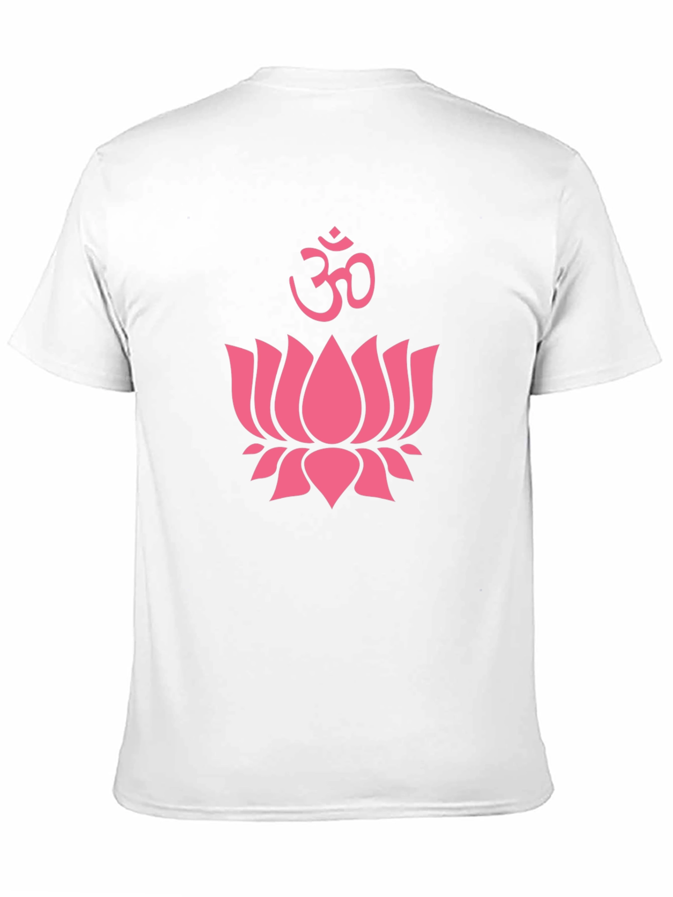 Pink Lotus & Om Symbol Black T-Shirt