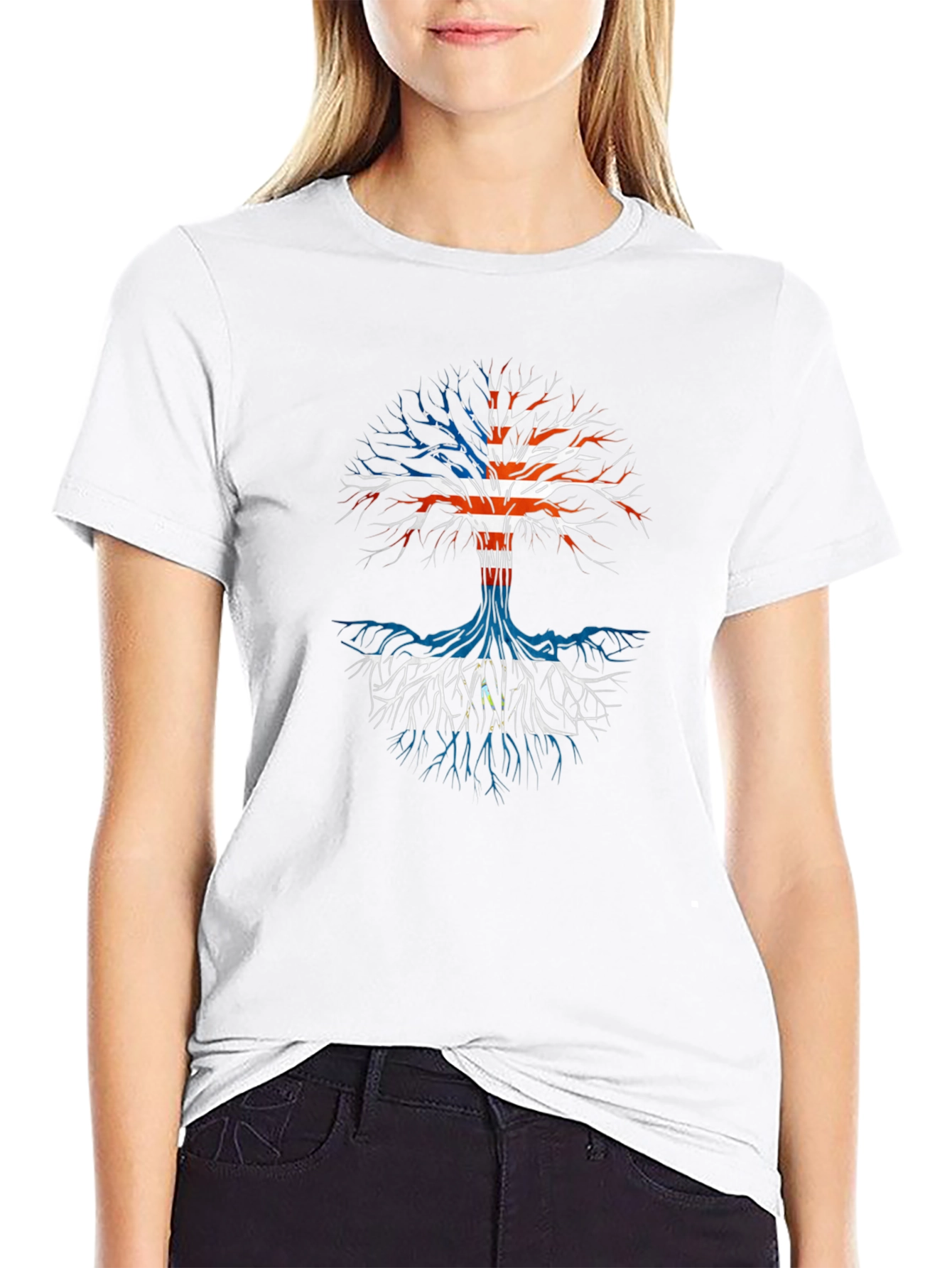 Patriotic Tree Graphic Tee - USA Roots