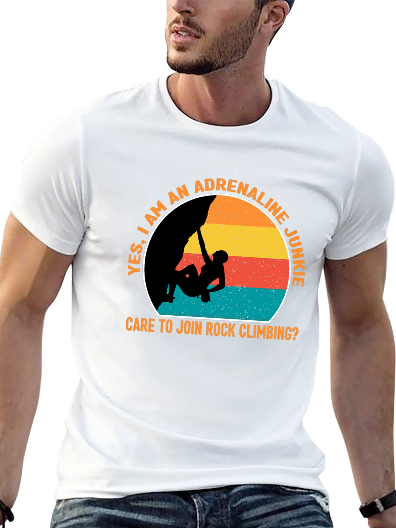 Adrenaline Junkie Rock Climbing T-Shirt