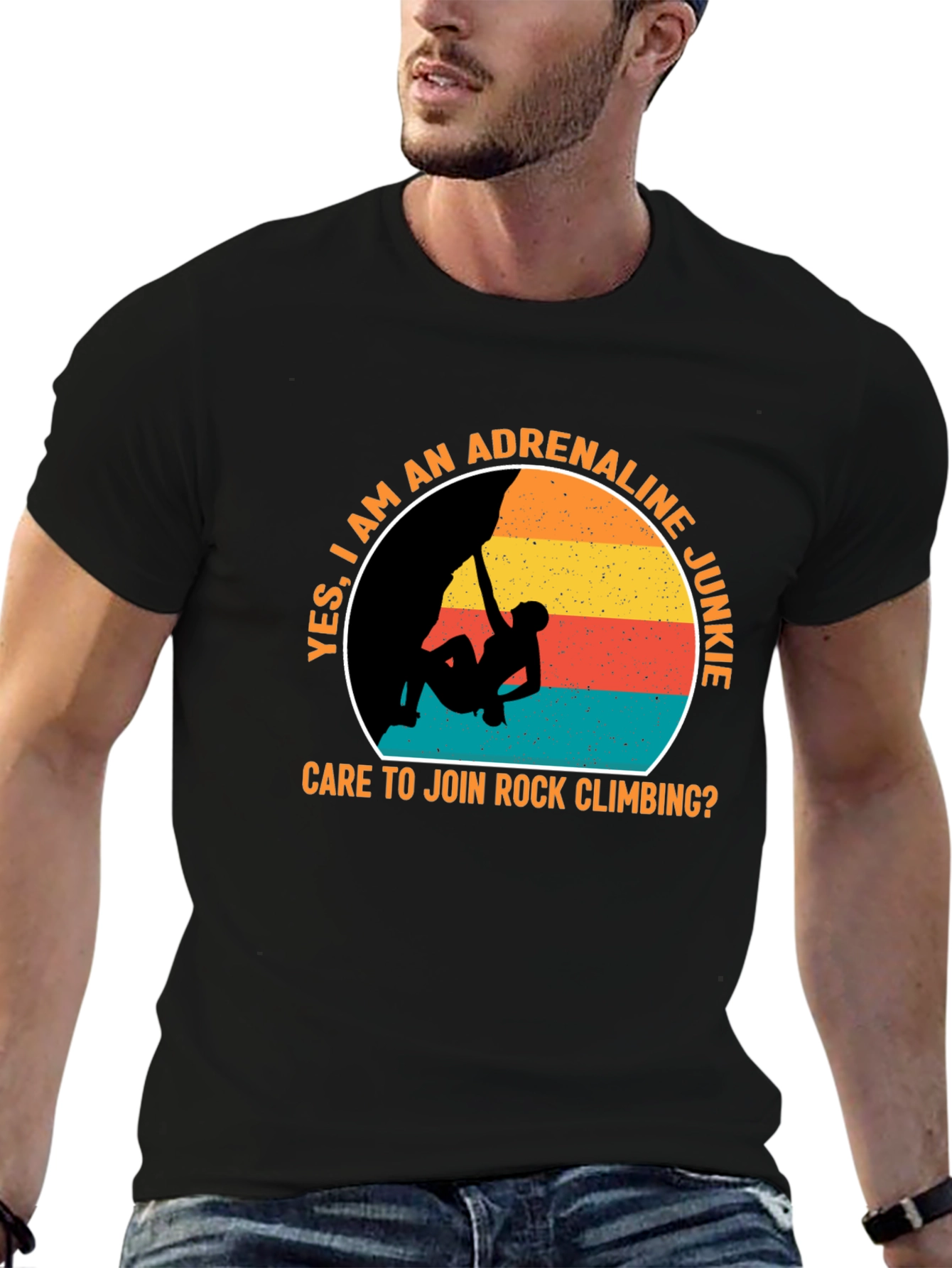 Adrenaline Junkie Rock Climbing T-Shirt