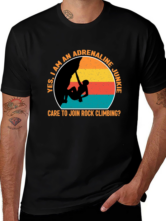 Adrenaline Junkie Rock Climbing T-Shirt