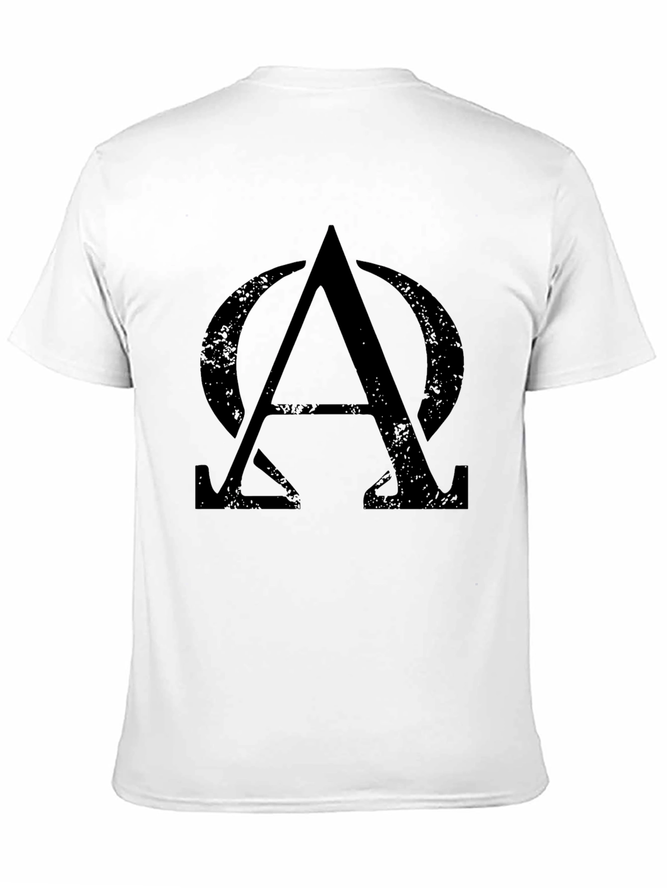 Alpha Omega Symbol Graphic Tee - Black Cotton T-Shirt