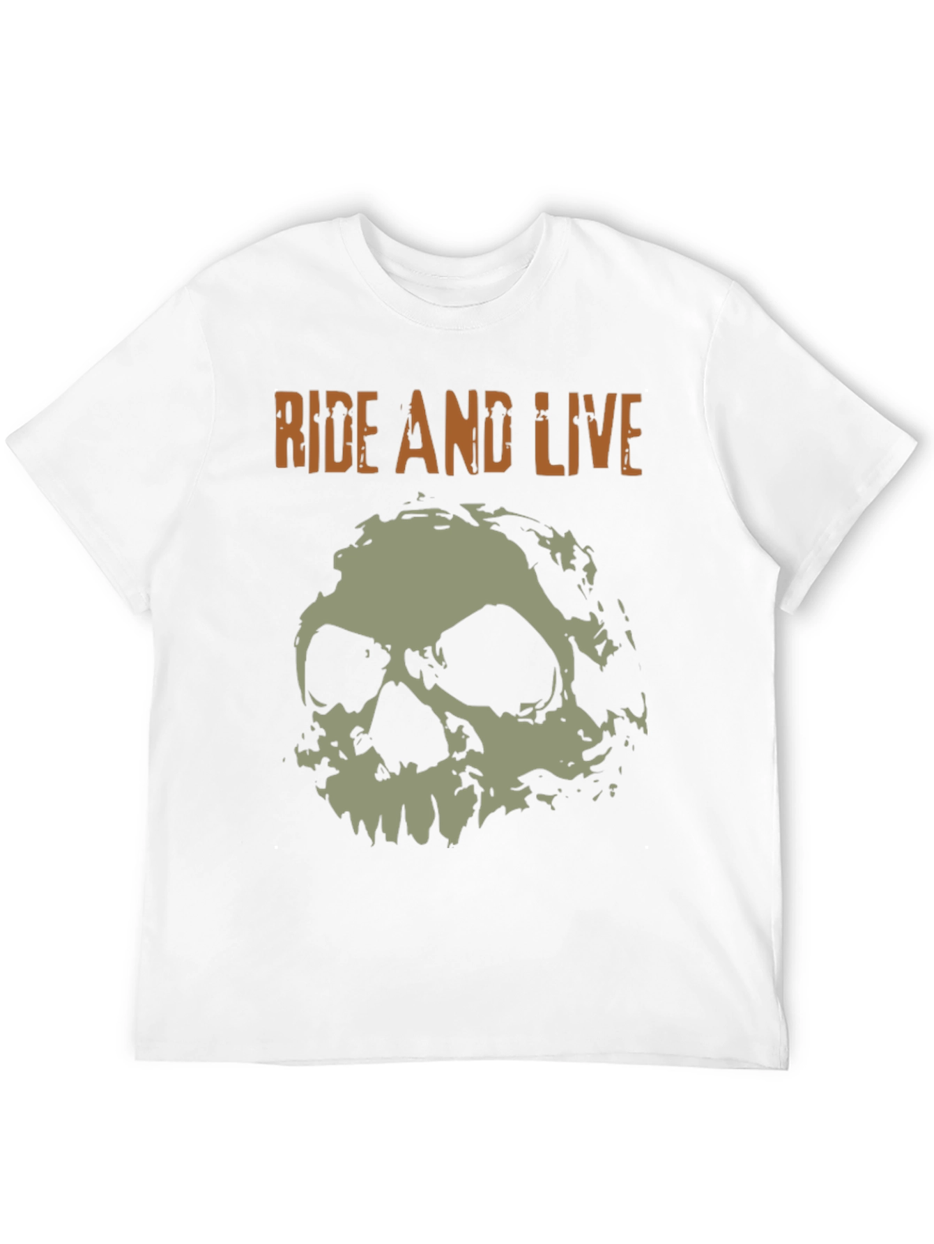 Ride and Live Skull Graphic Tee - Black
