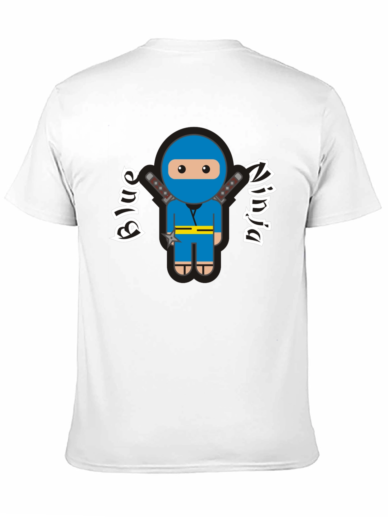 Blue Ninja Graphic T-Shirt - Fun Cartoon Design