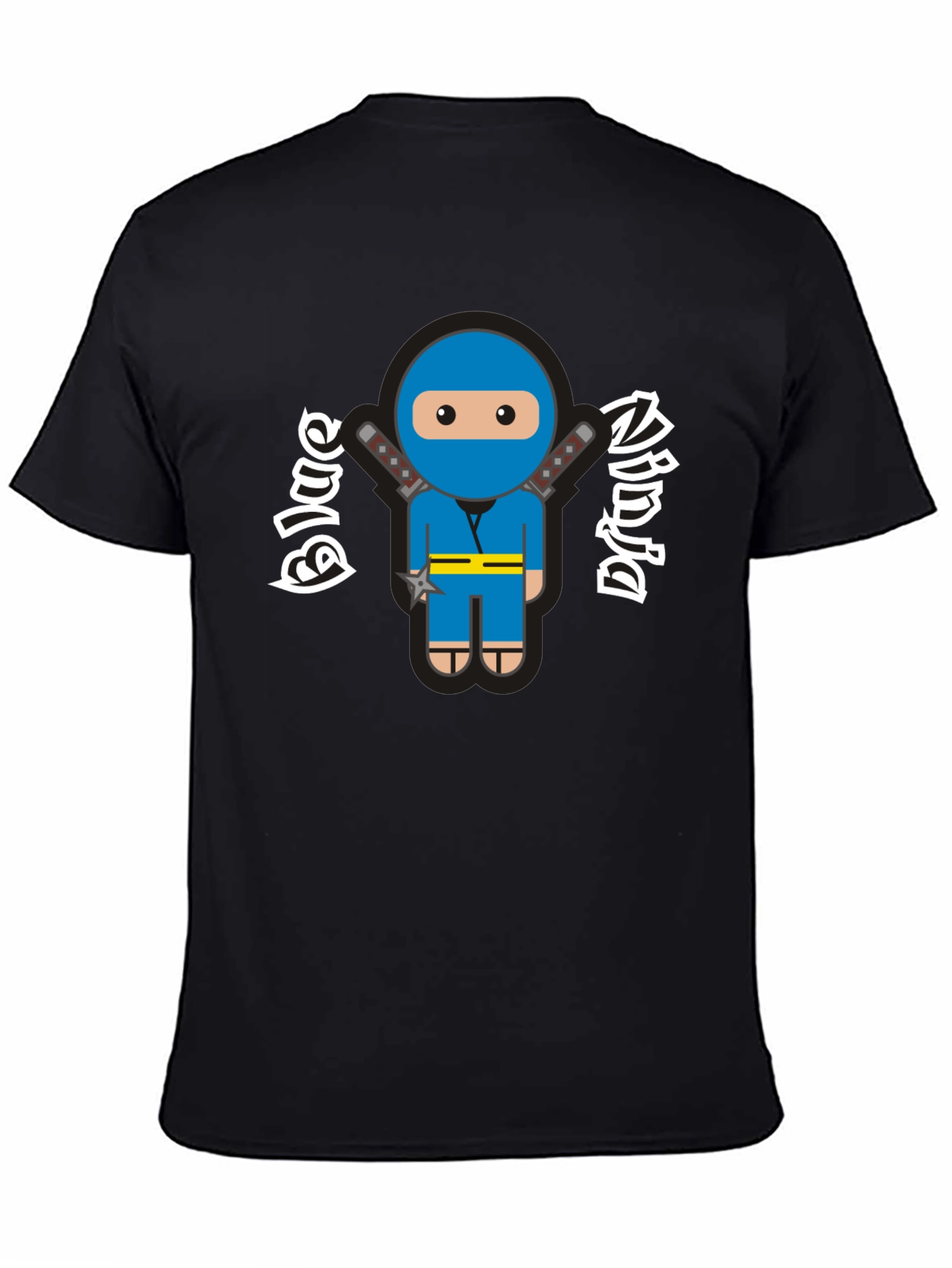Blue Ninja Graphic T-Shirt - Fun Cartoon Design