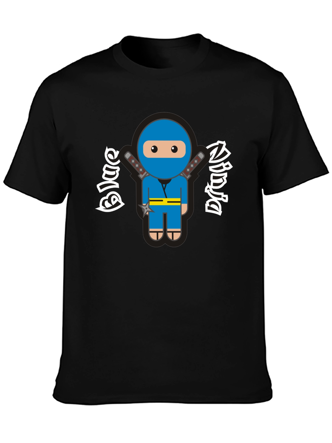 Blue Ninja Graphic T-Shirt - Fun Cartoon Design