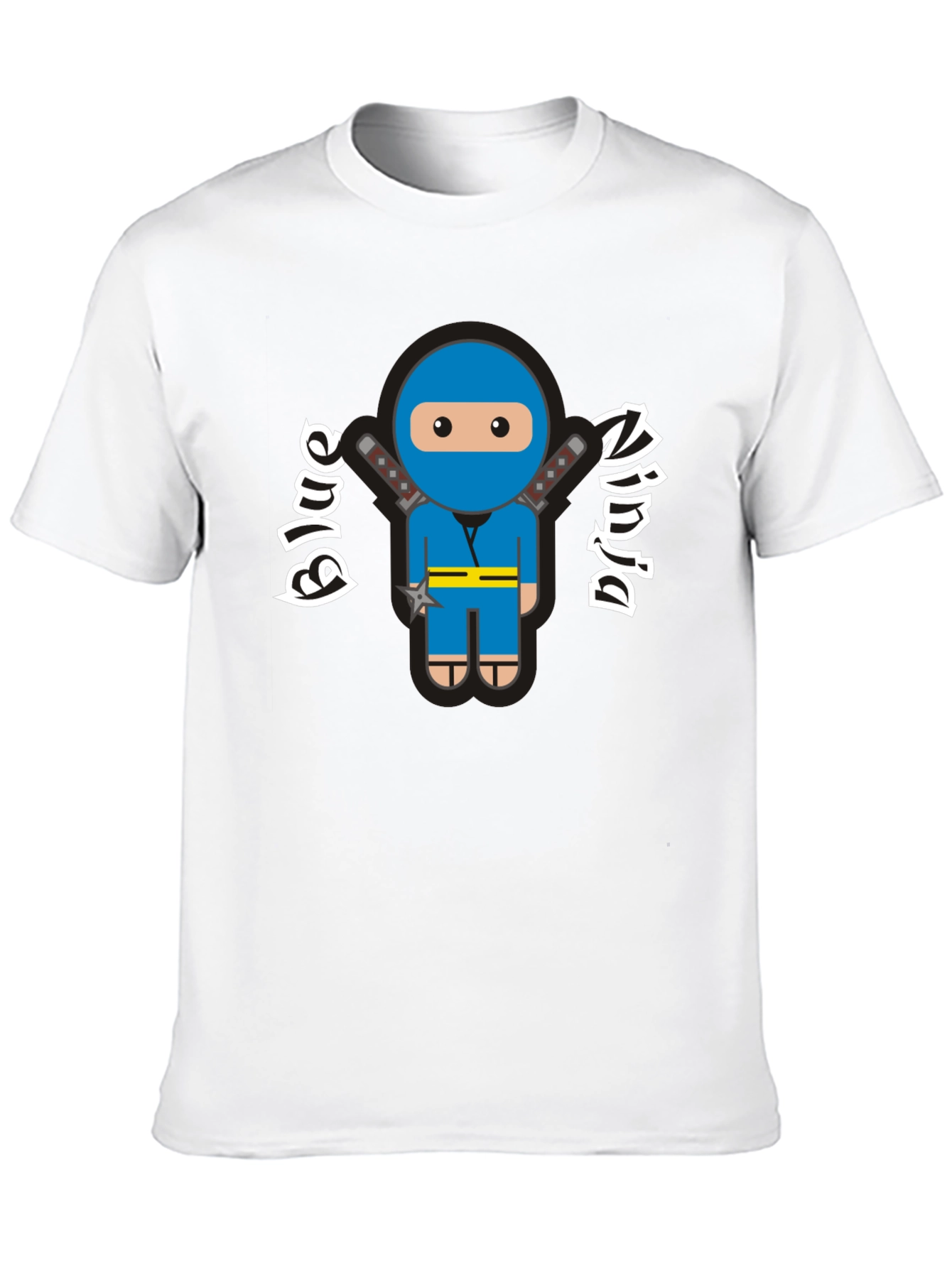 Blue Ninja Graphic T-Shirt - Fun Cartoon Design