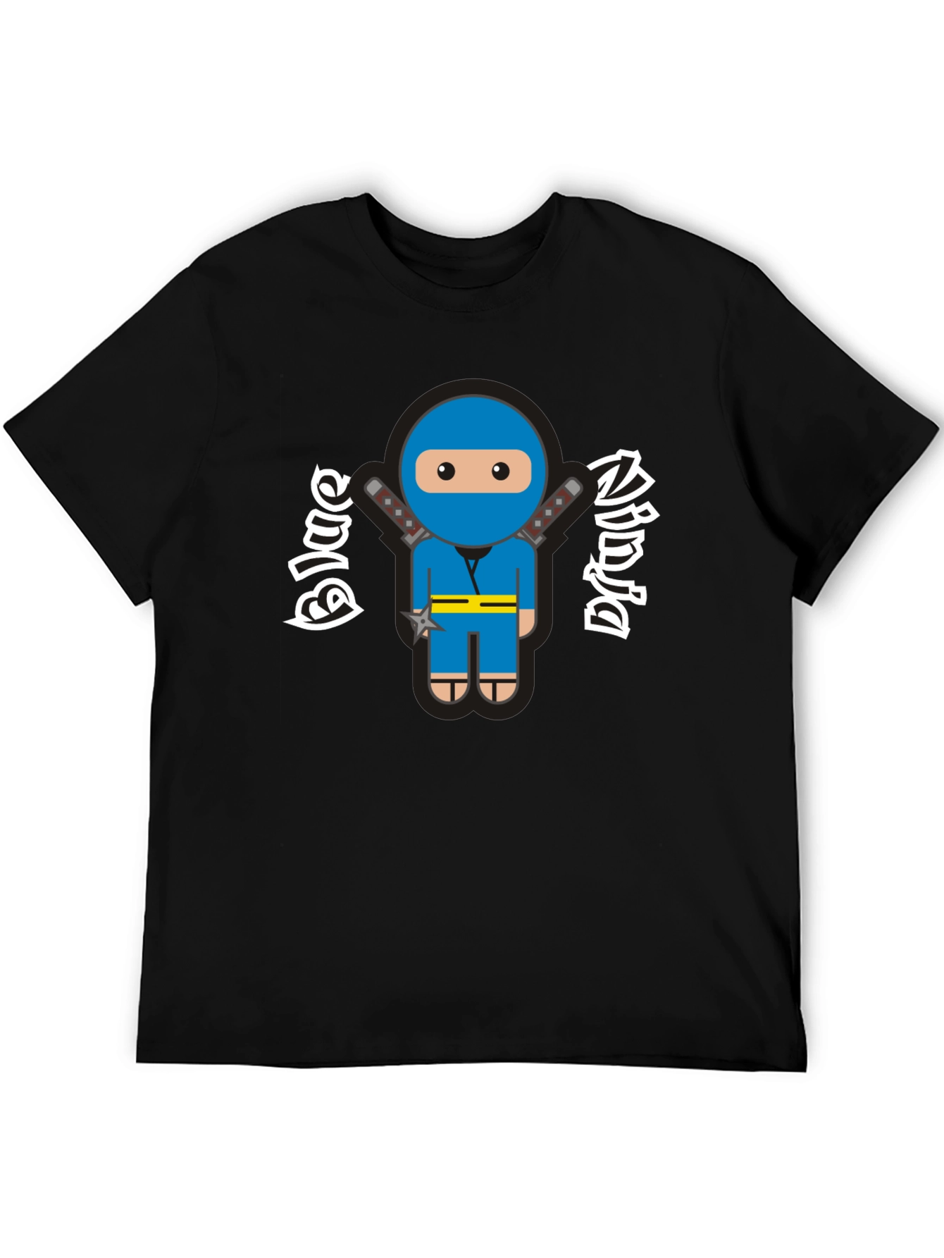 Blue Ninja Graphic T-Shirt - Fun Cartoon Design