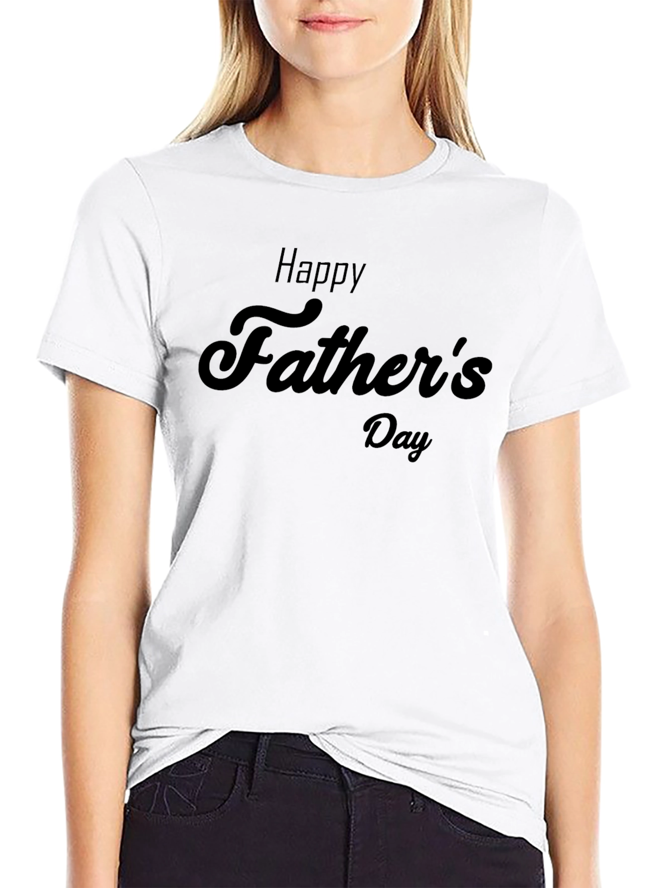 Happy Fathers Day Black T-Shirt