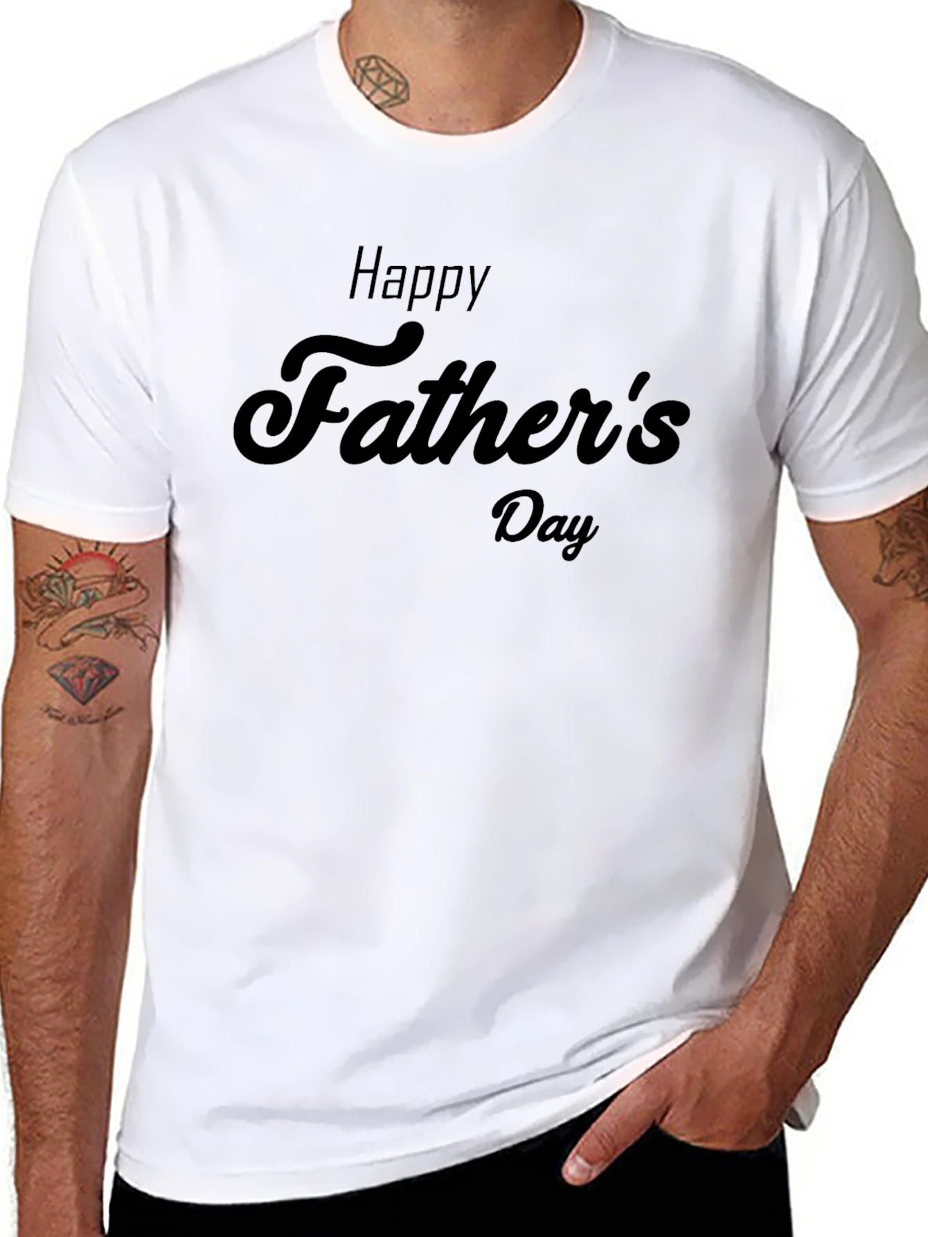 Happy Fathers Day Black T-Shirt