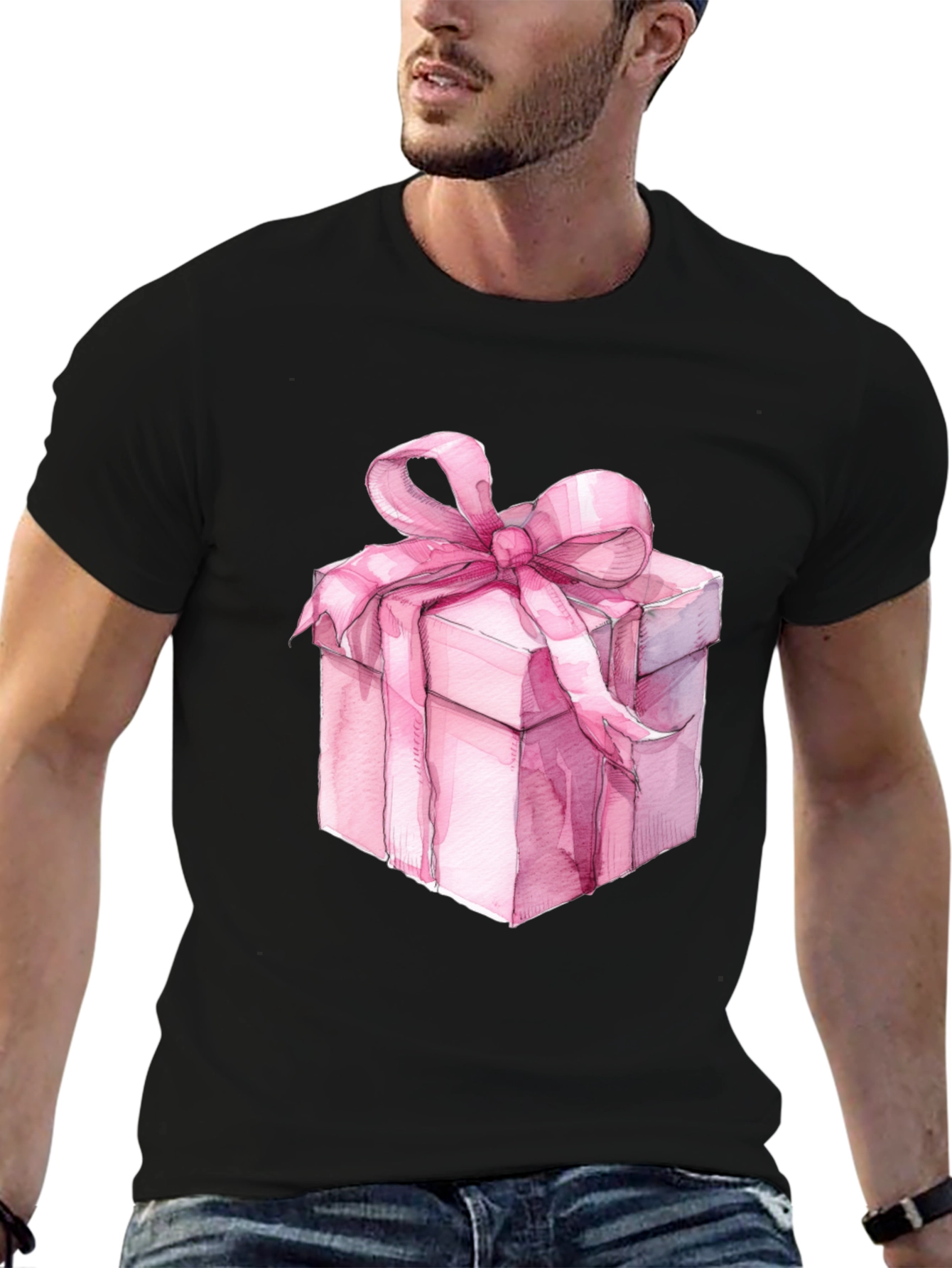 Pink Gift Box Graphic Tee