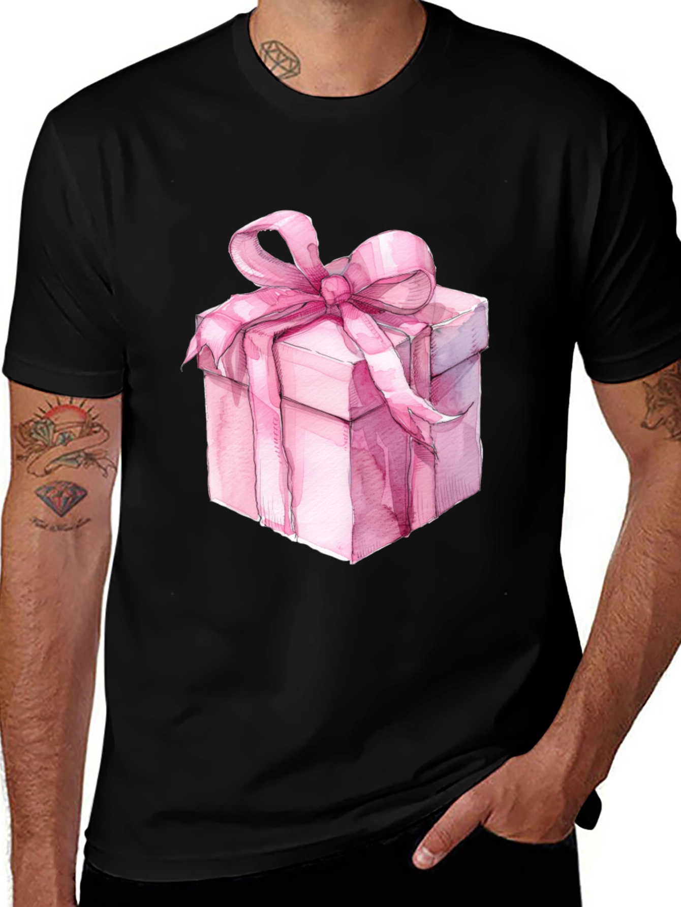 Pink Gift Box Graphic Tee