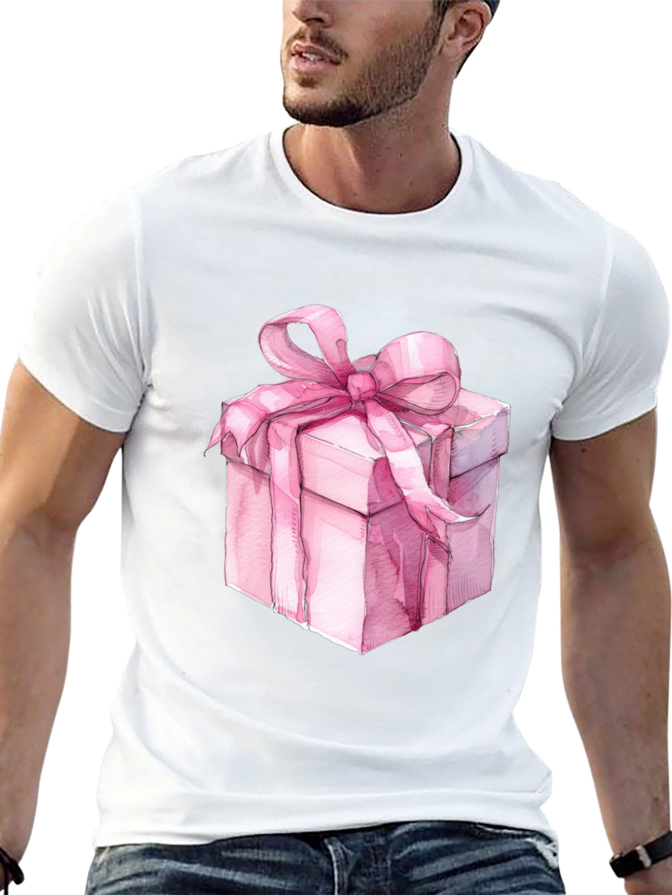 Pink Gift Box Graphic Tee
