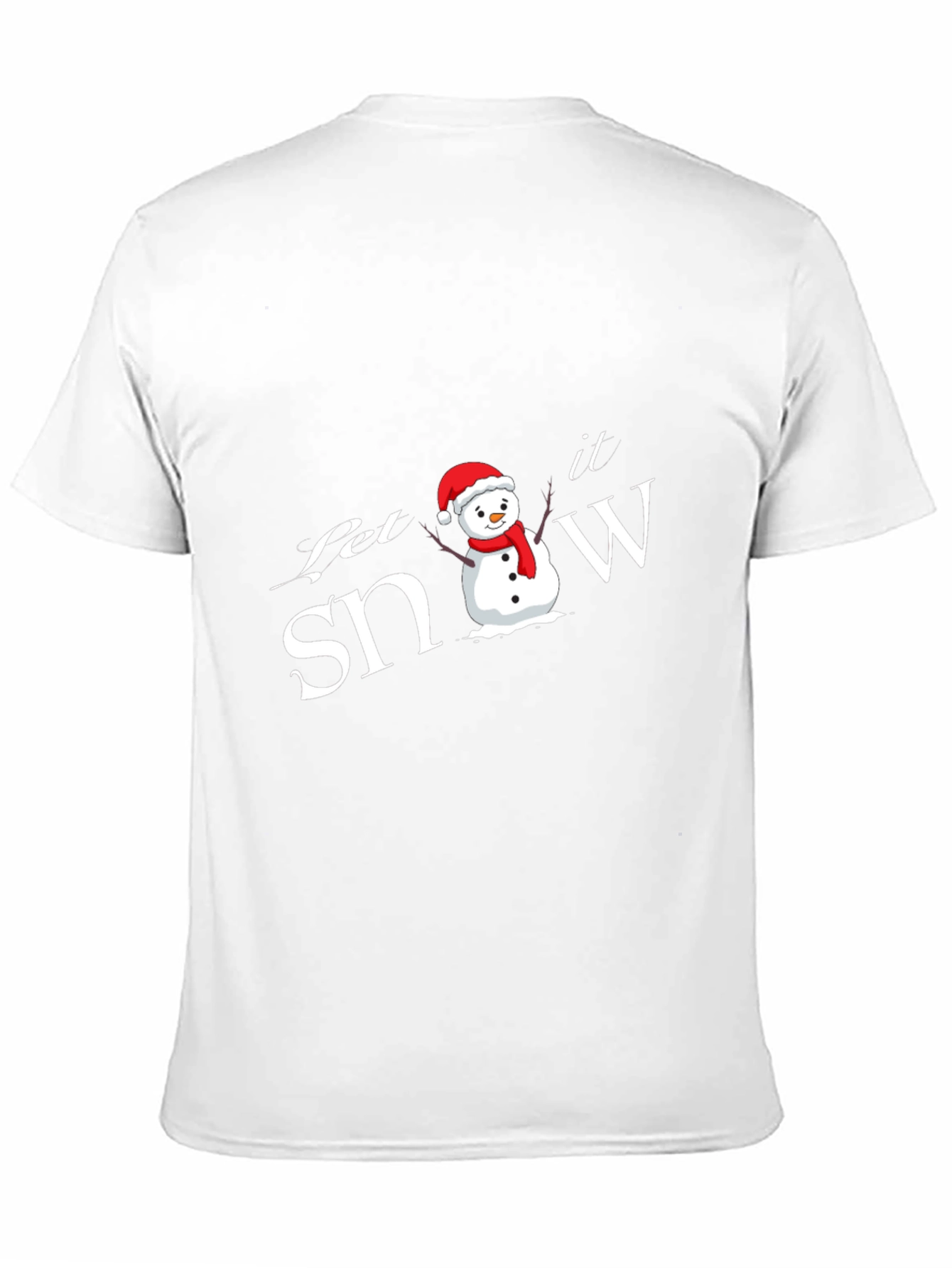 Let it Snow Snowman Black T-Shirt