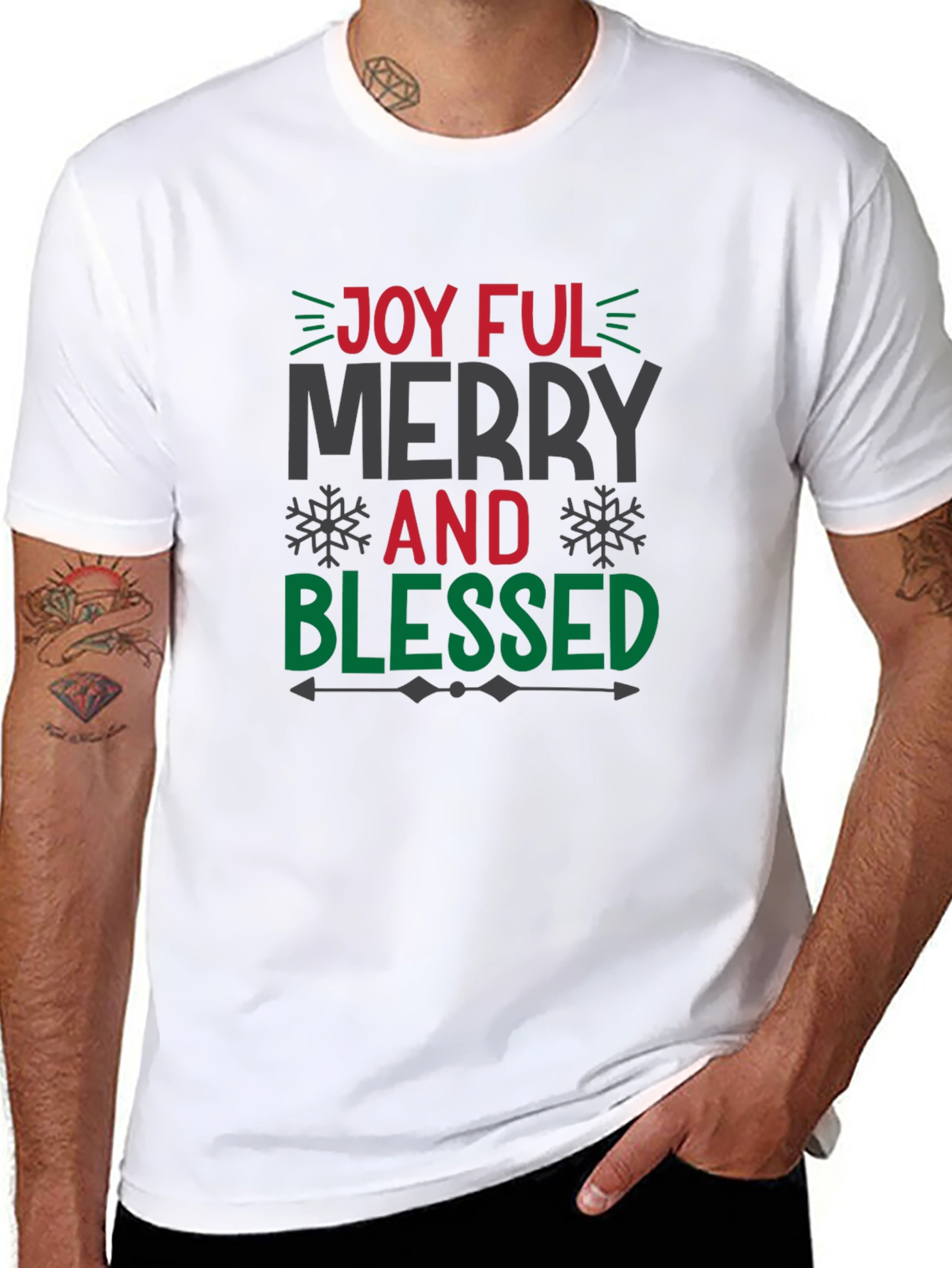Joyful Merry and Blessed Christmas T-Shirt