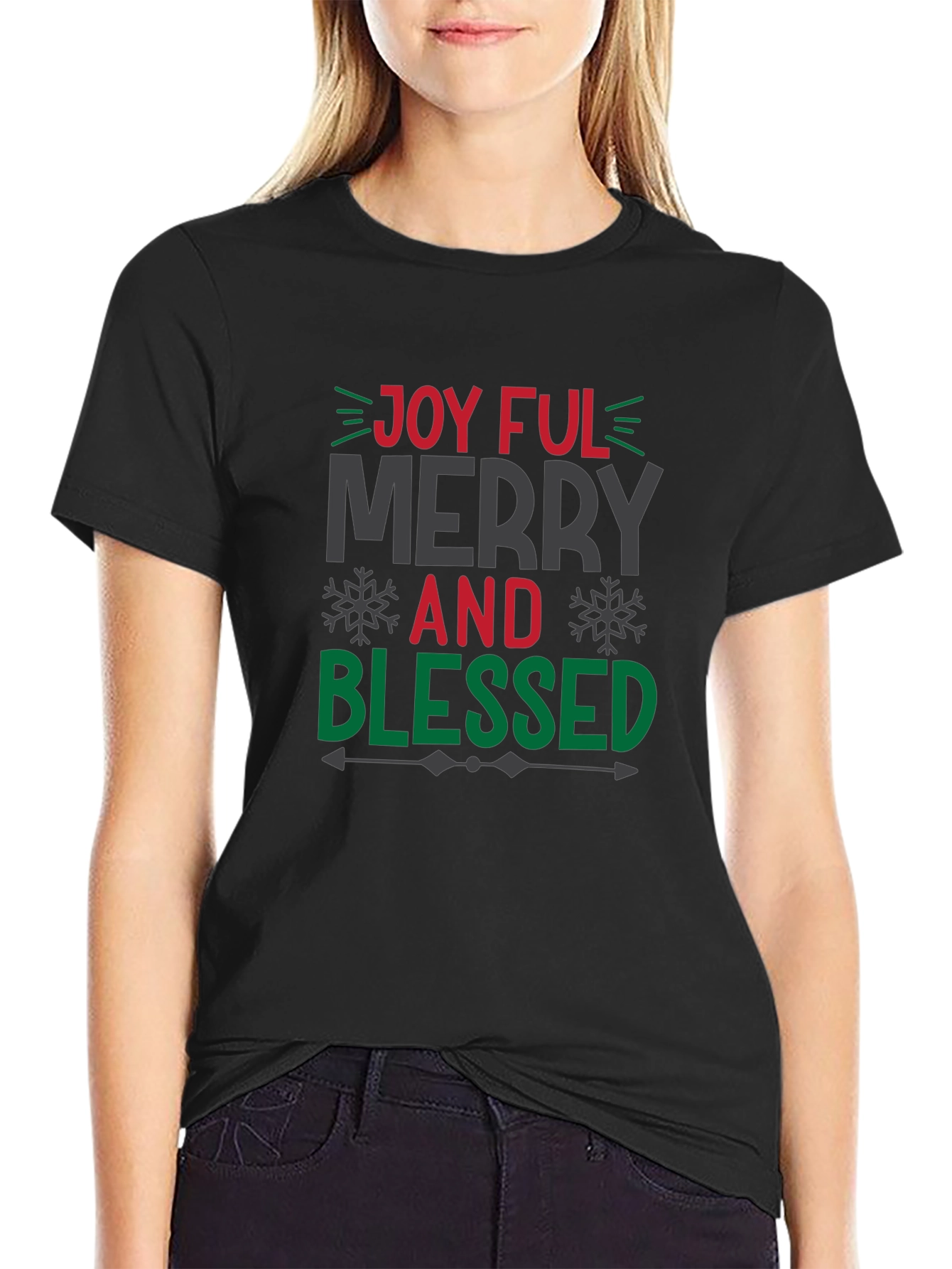 Joyful Merry and Blessed Christmas T-Shirt