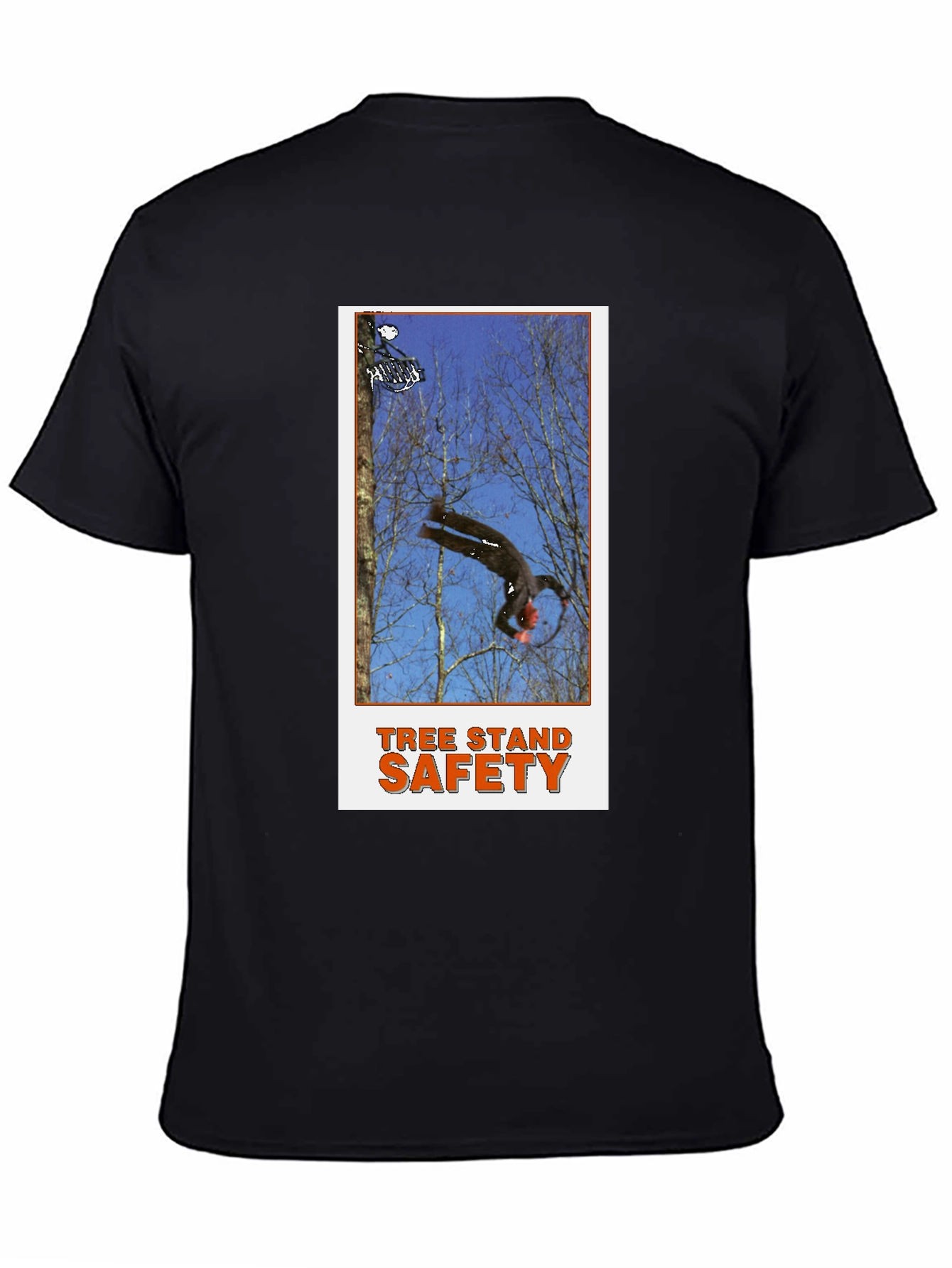 Tree Stand Safety Black T-Shirt