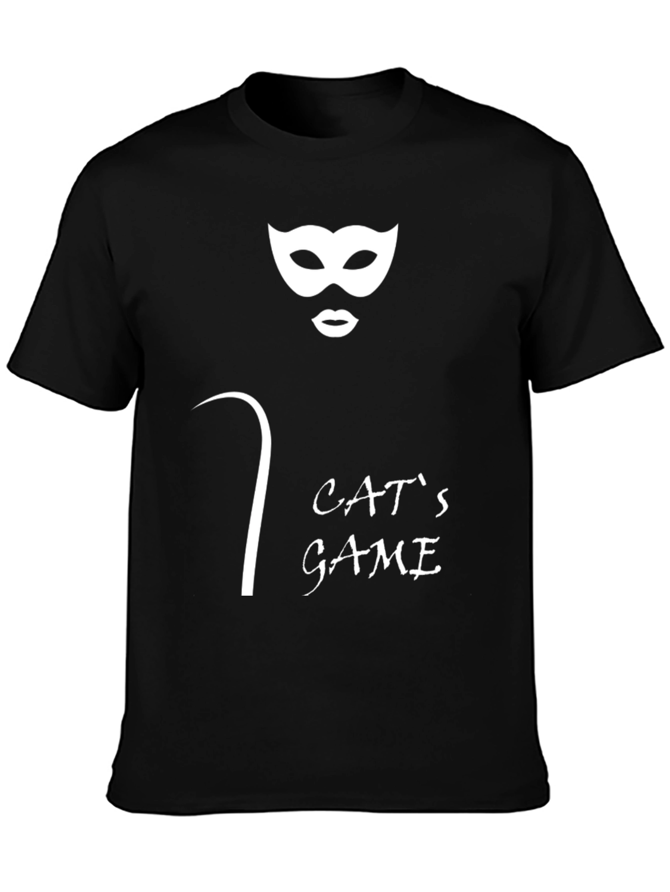 Cats Game Graphic Tee - Black Unisex T-Shirt