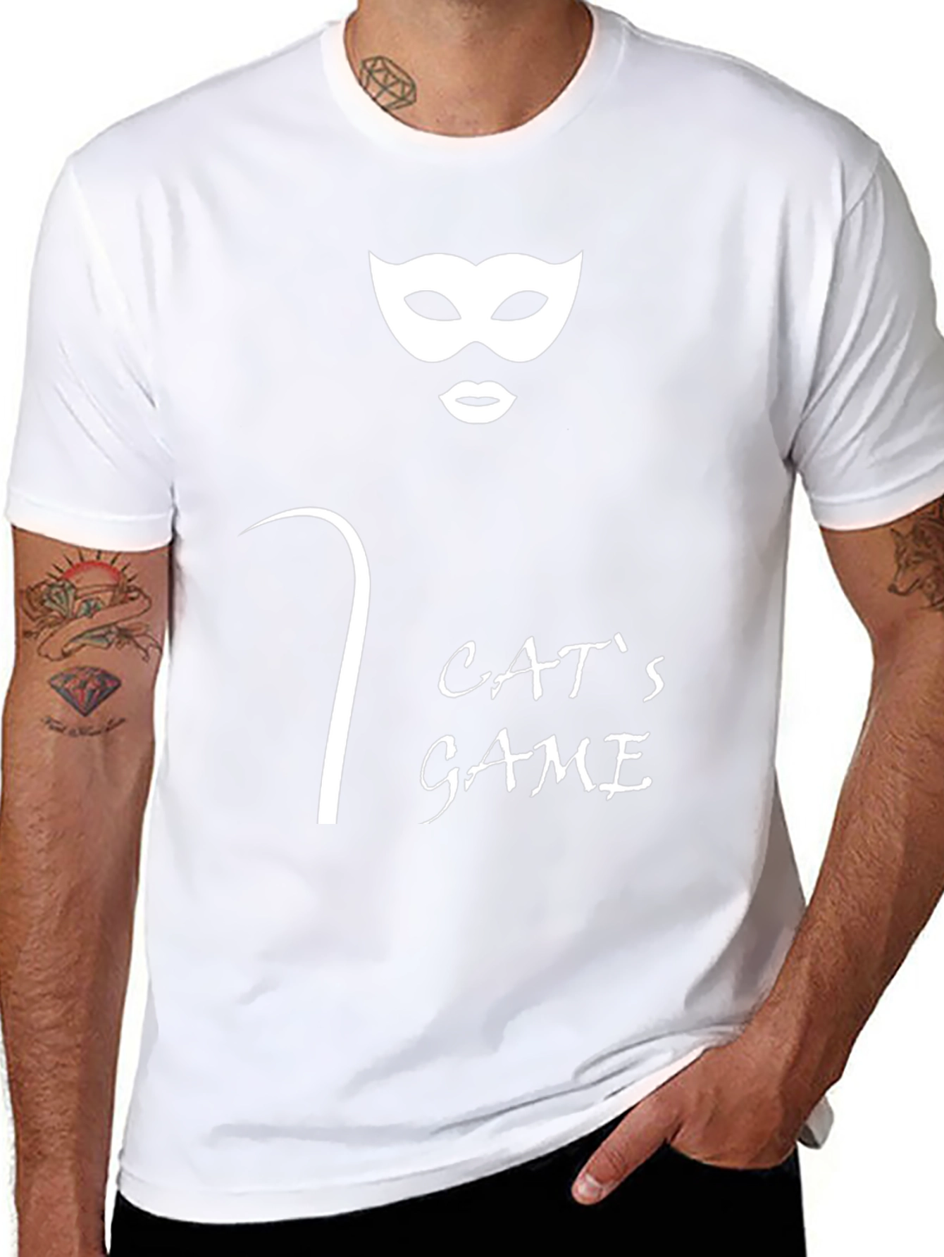 Cats Game Graphic Tee - Black Unisex T-Shirt