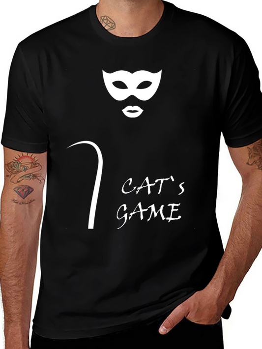 Cats Game Graphic Tee - Black Unisex T-Shirt