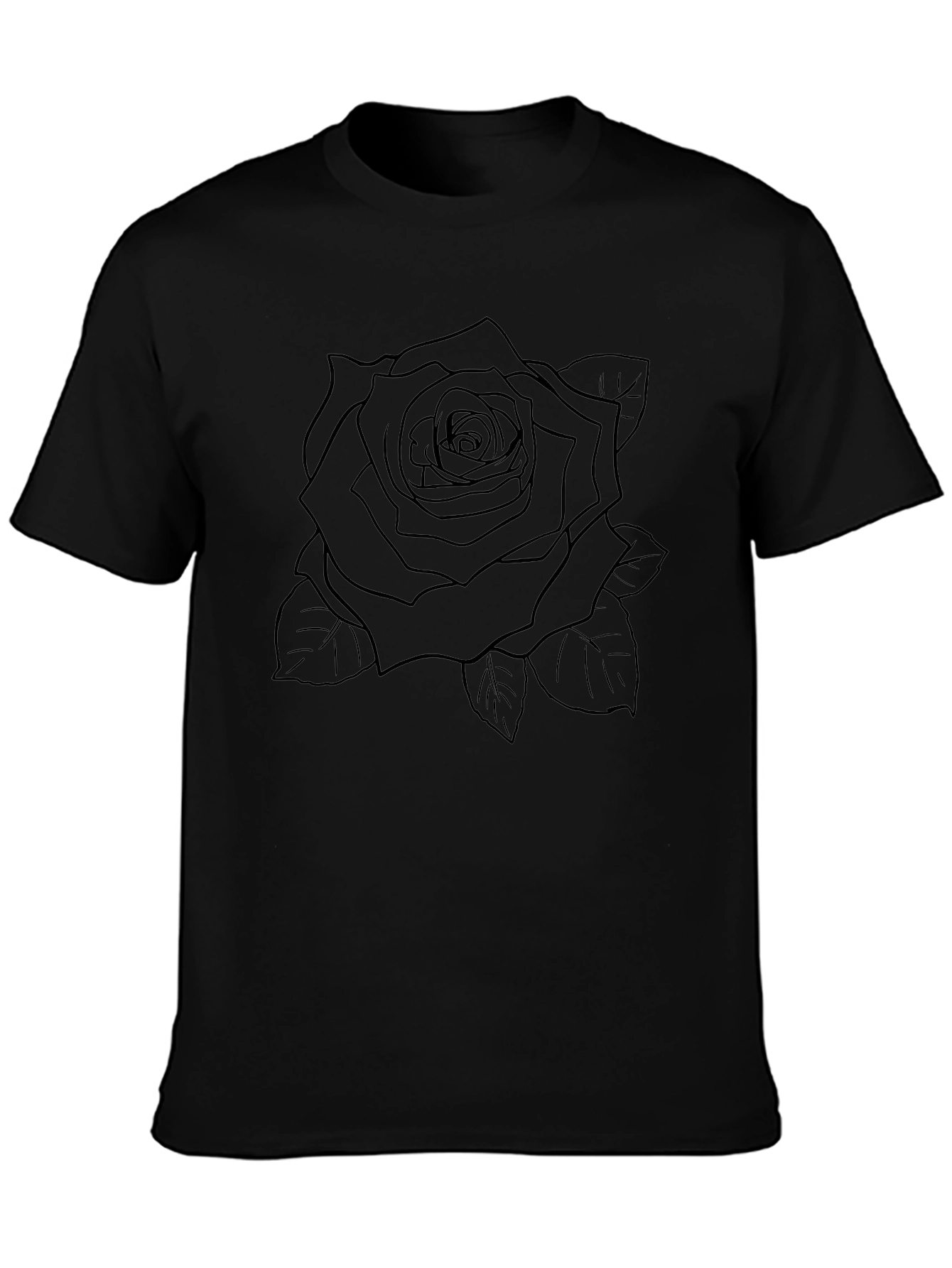 Black Rose Graphic Tee - Stylish Menswear