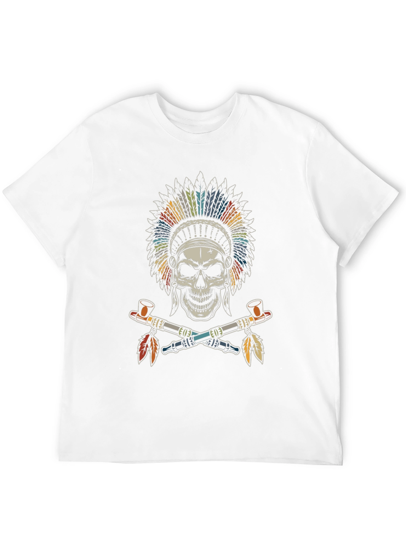 Skull Indian Chief T-Shirt - Black