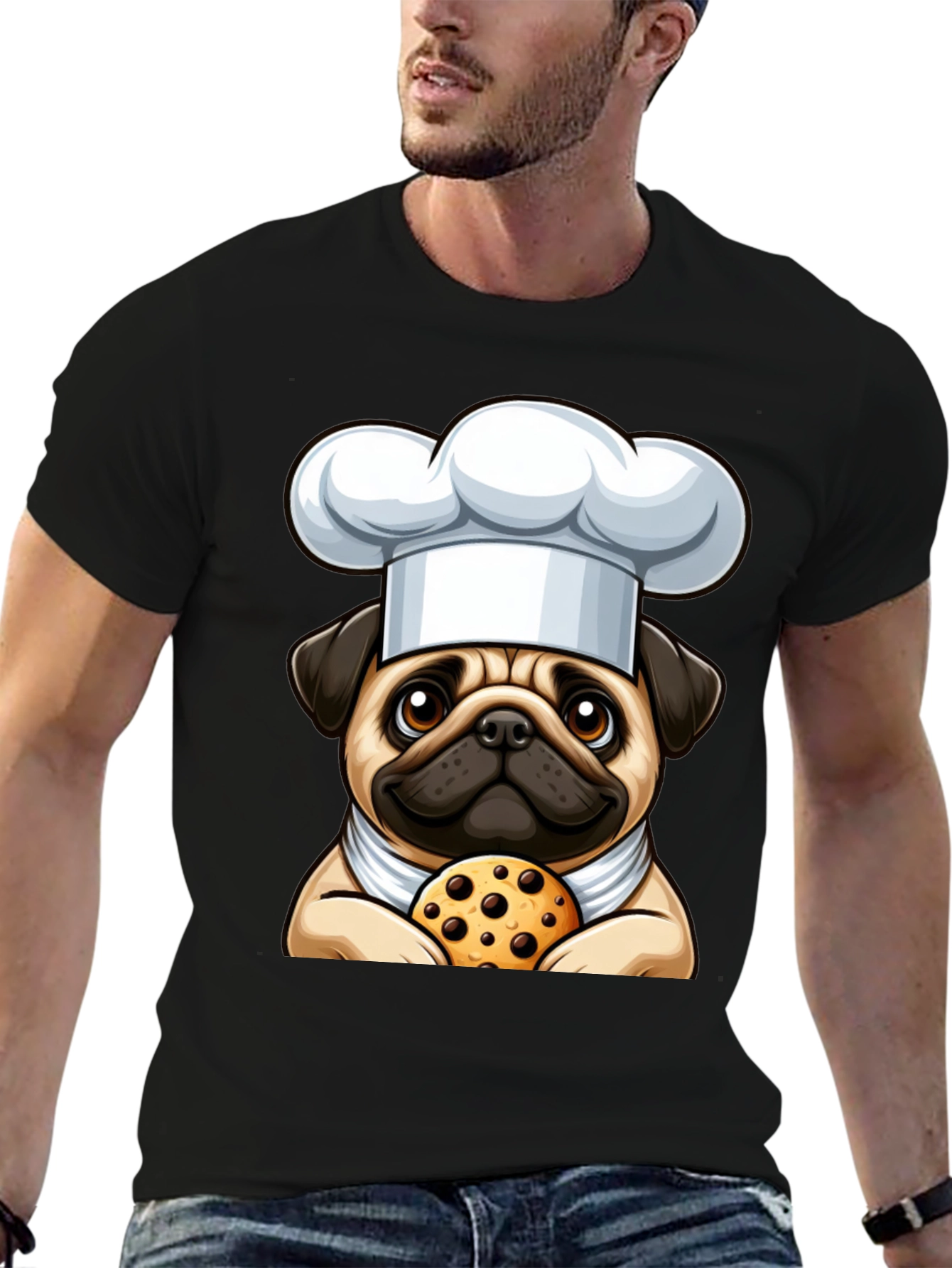 Pug Chef Cookie T-Shirt