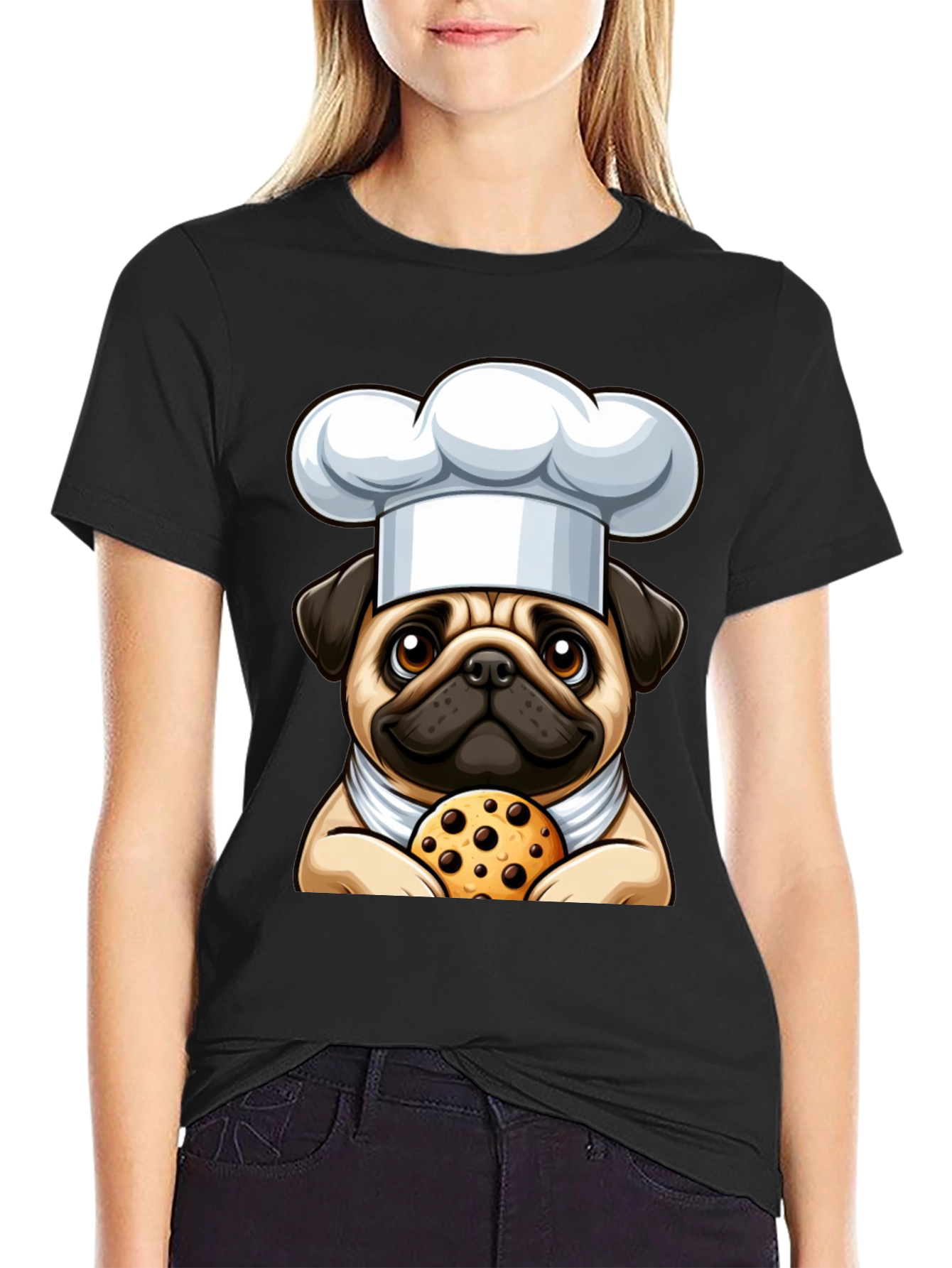 Pug Chef Cookie T-Shirt