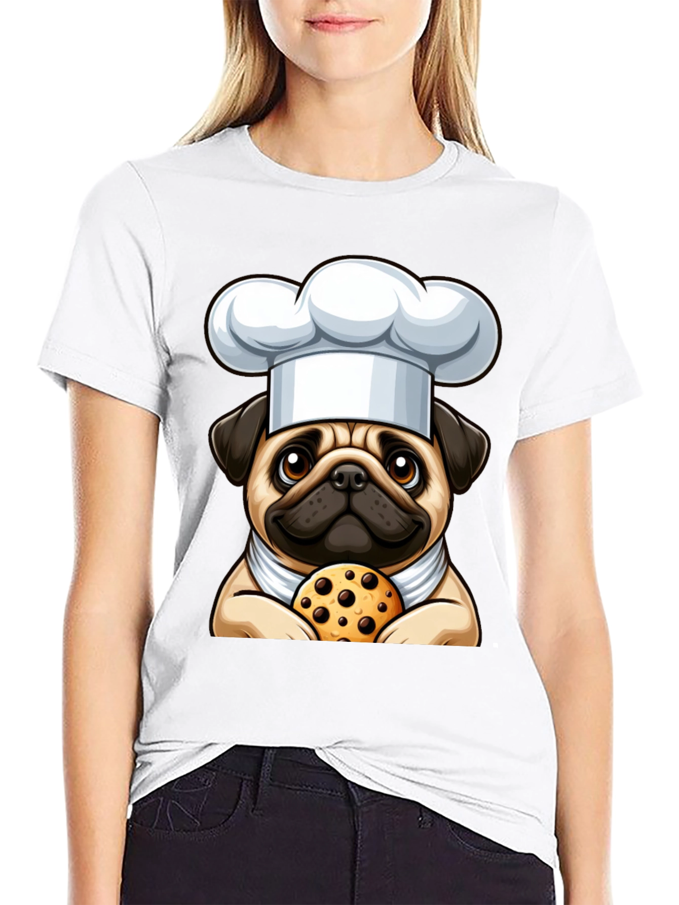 Pug Chef Cookie T-Shirt