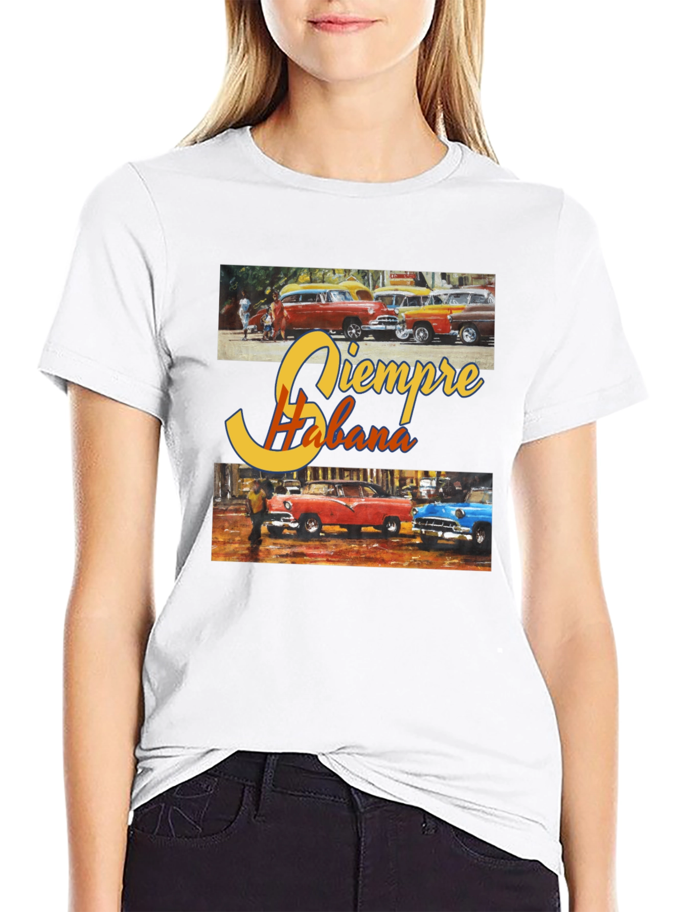 Siempre Habana T-Shirt: Cuban Cars