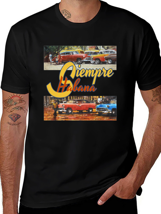 Siempre Habana T-Shirt: Cuban Cars
