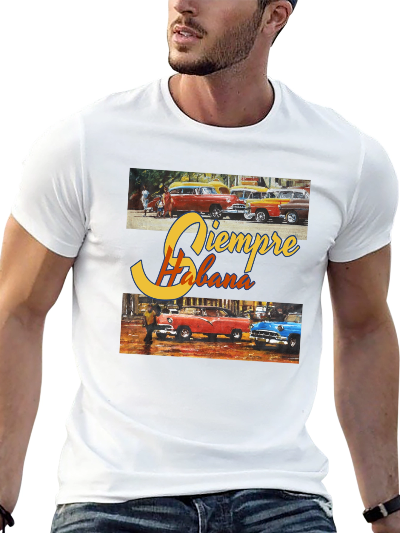Siempre Habana T-Shirt: Cuban Cars