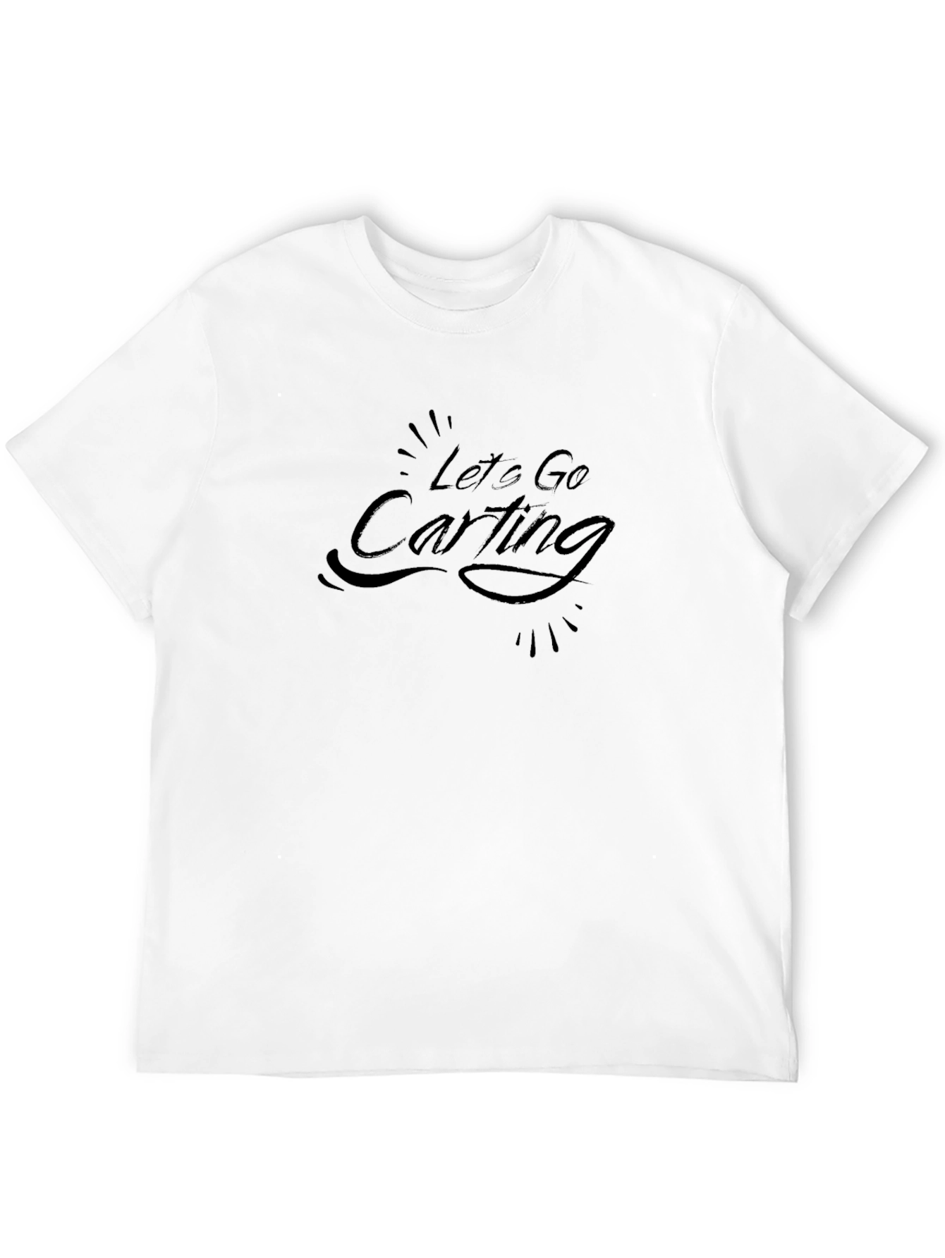 Lets Go Carting Black T-Shirt - Go Kart Racing