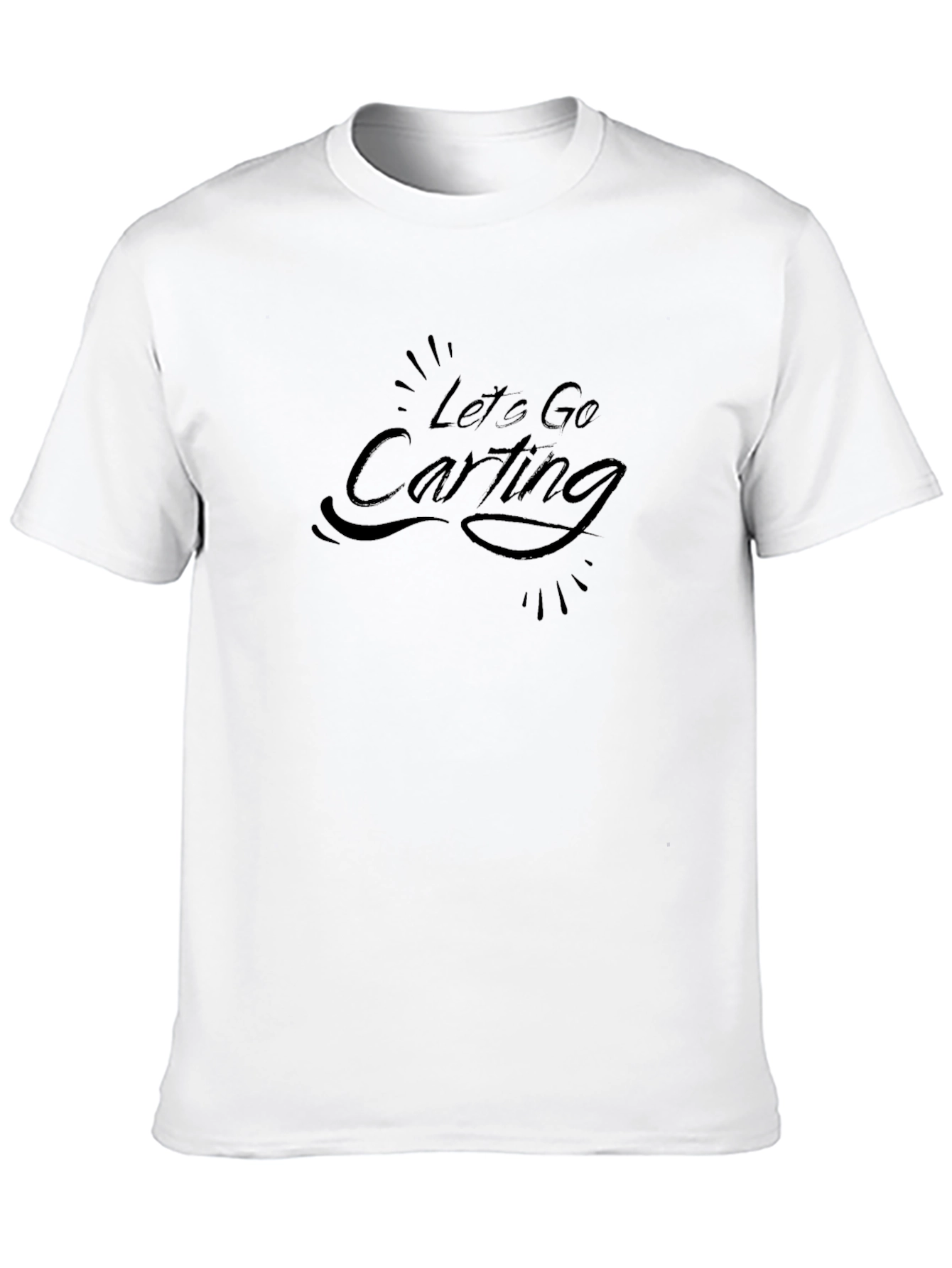 Lets Go Carting Black T-Shirt - Go Kart Racing
