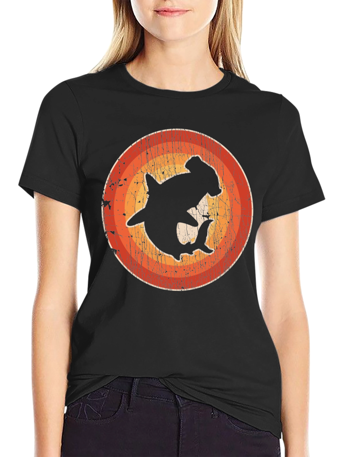 Retro Hammerhead Shark Graphic T-Shirt