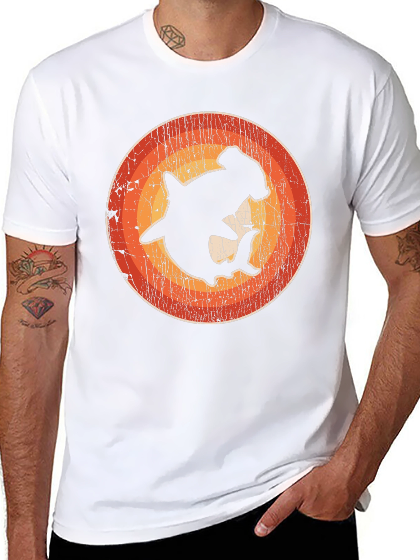 Retro Hammerhead Shark Graphic T-Shirt