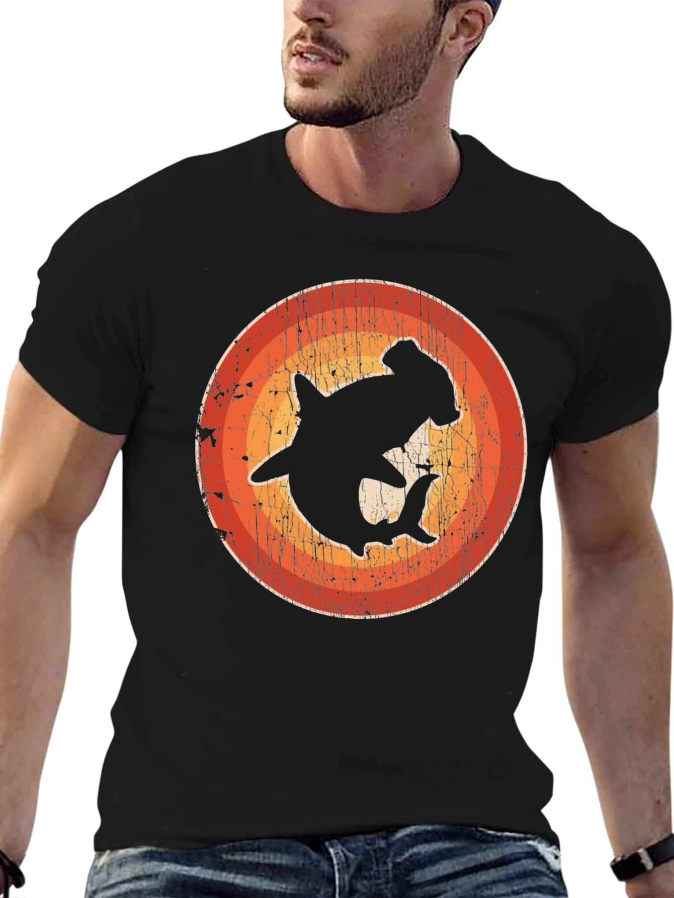 Retro Hammerhead Shark Graphic T-Shirt