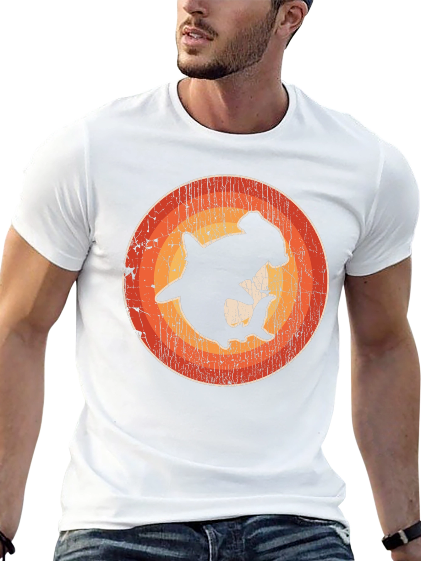 Retro Hammerhead Shark Graphic T-Shirt