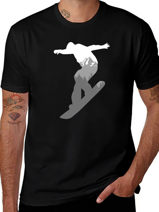 Snowboarder Graphic Tee - Ride the Mountains in Style