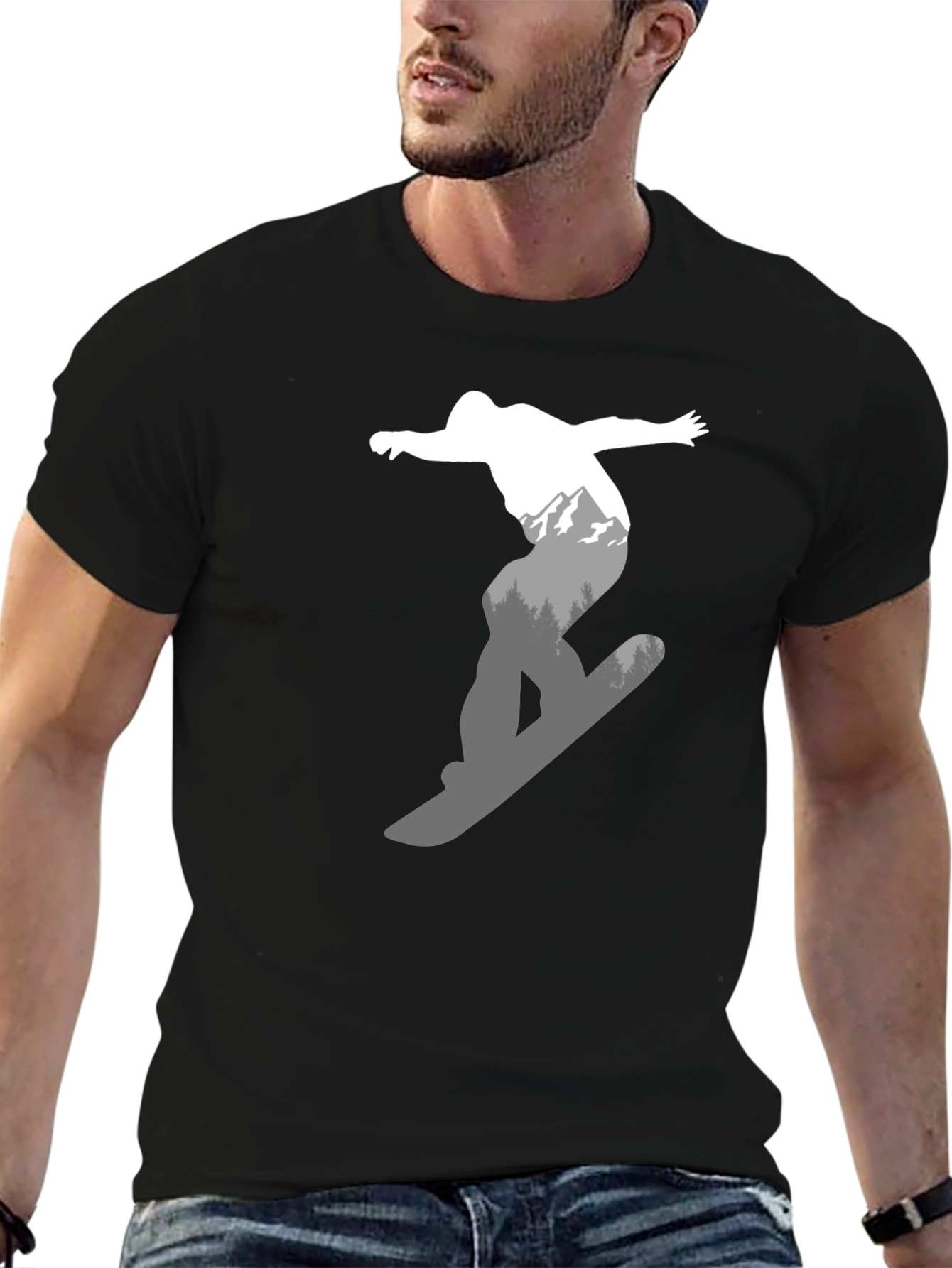 Snowboarder Graphic Tee - Ride the Mountains in Style